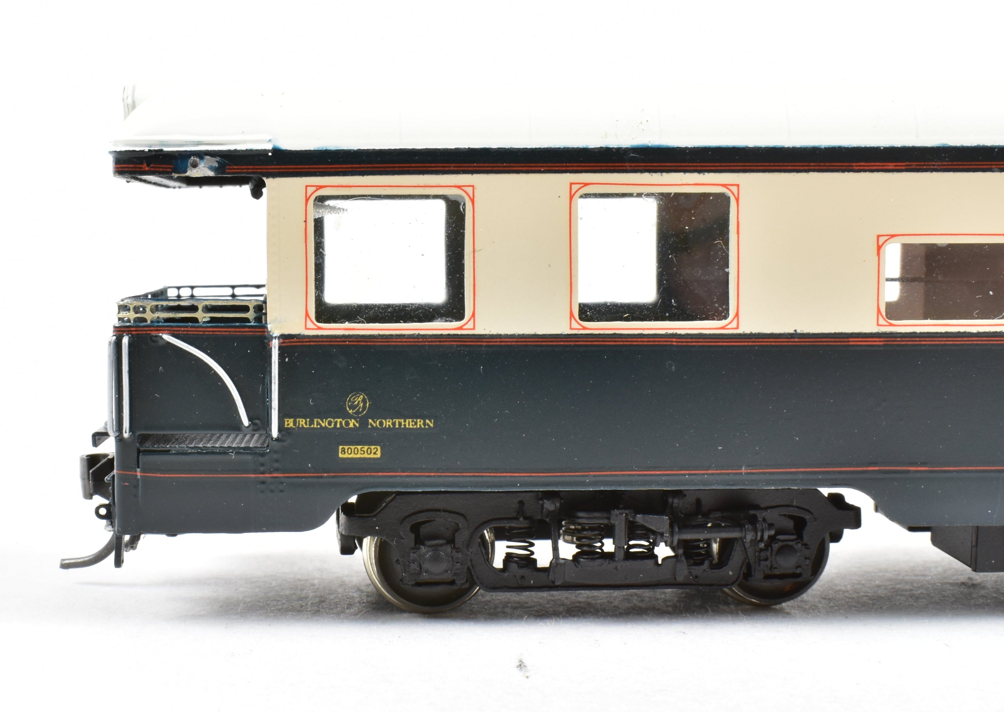 HO Scale Brass Burlington Northern 'Canadian River' Pro - Painted Business Car by W&R Enterprises