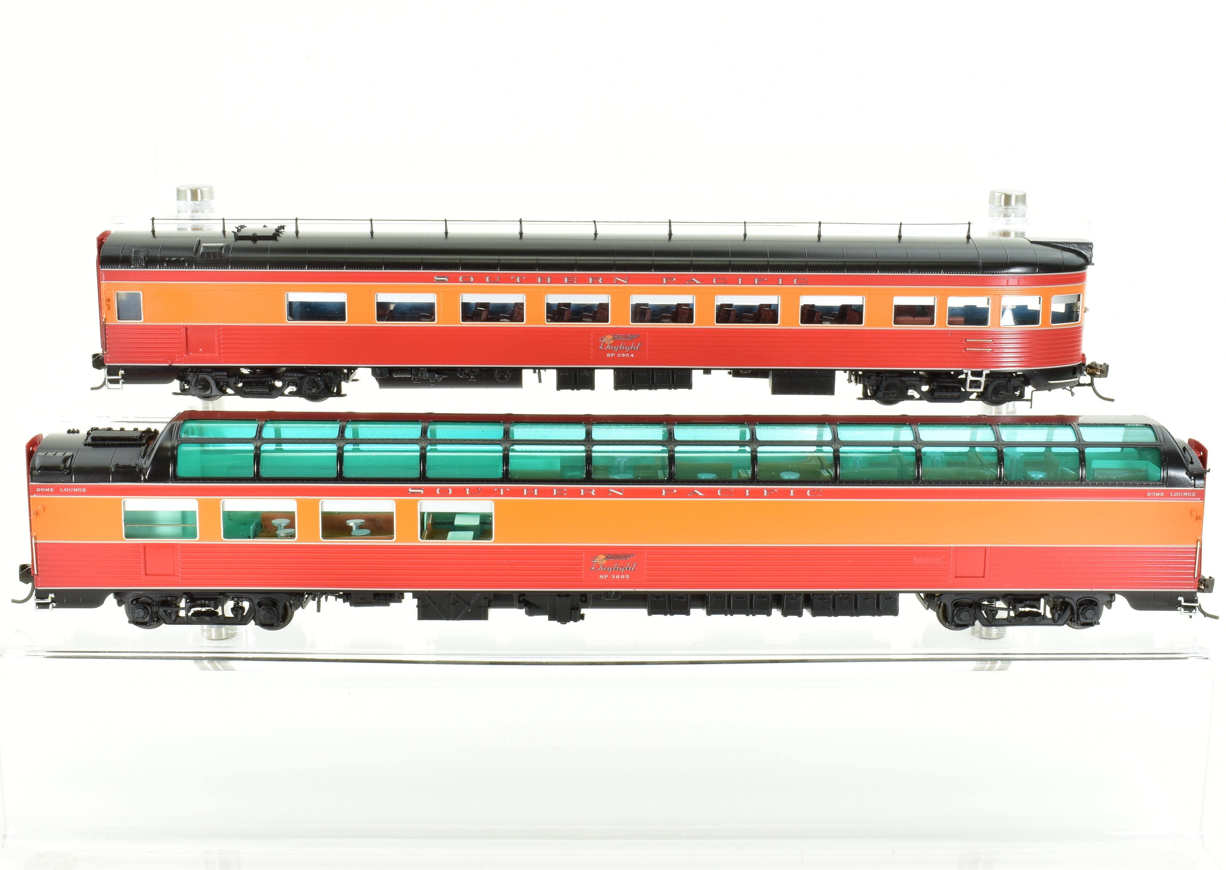 HO Scale Brass Model Train Consignment Set - Challenger Imports SP - Southern Pacific 1955 Shasta Daylight 10 - Car Train Set with FP