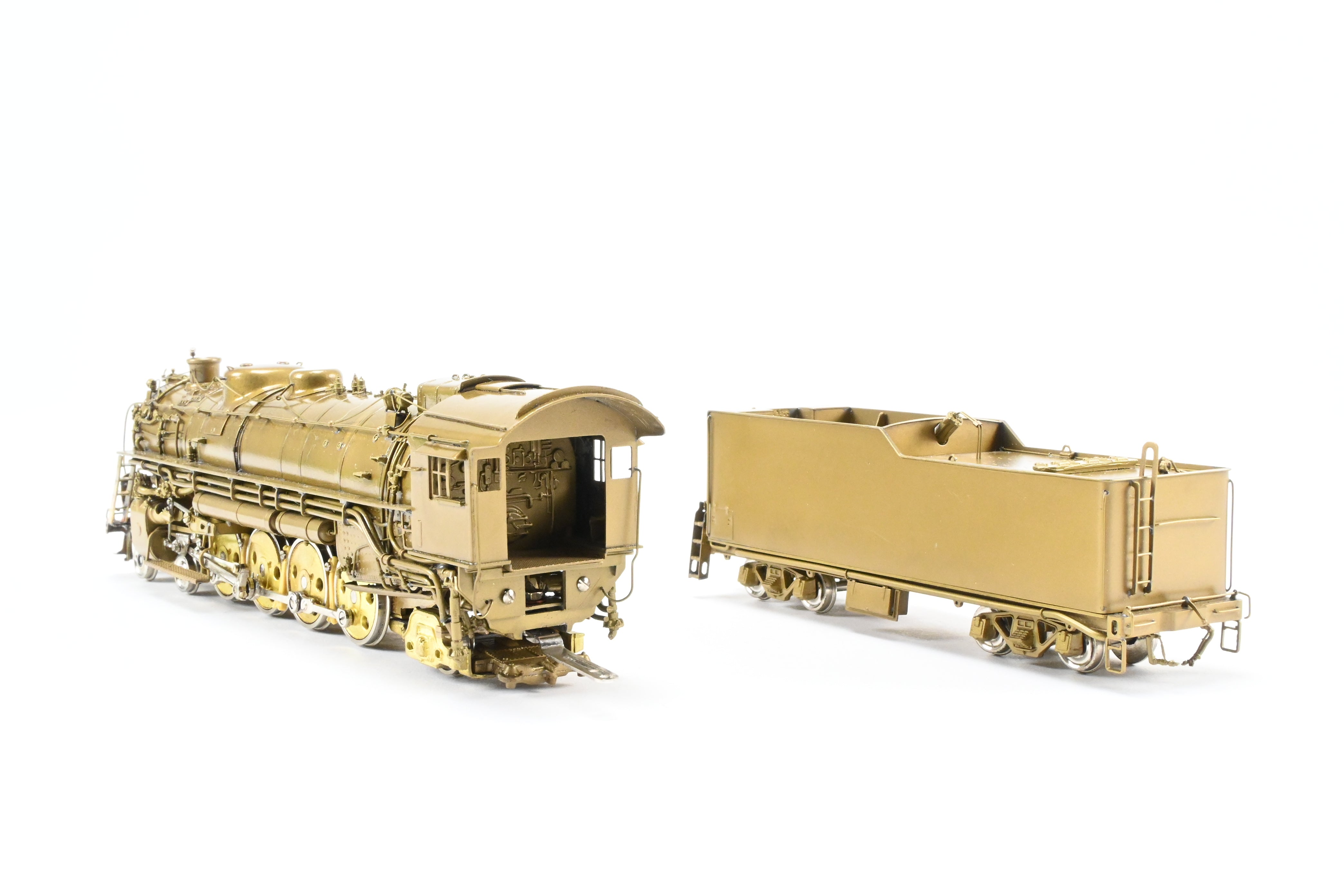 HO Scale Brass Model Train - Overland Models SLSF - Frisco 4300 4-8-2 Mountain Locomotive with Sagami Replacement Can Motor