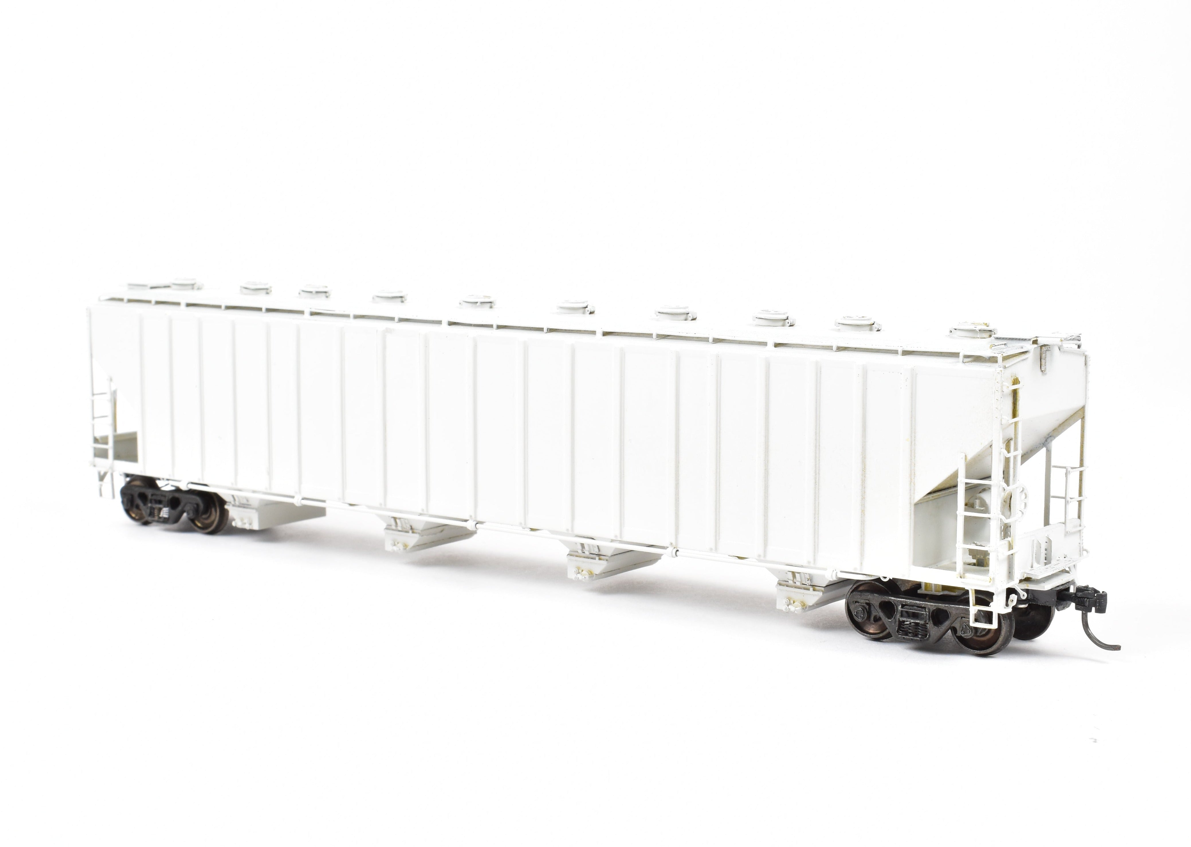 HO Scale Brass Pullman Covered Hopper Model by OMI - Overland Models, Inc. with 5820 Cubic Ft. and Partial Paint Finish for Various Roads