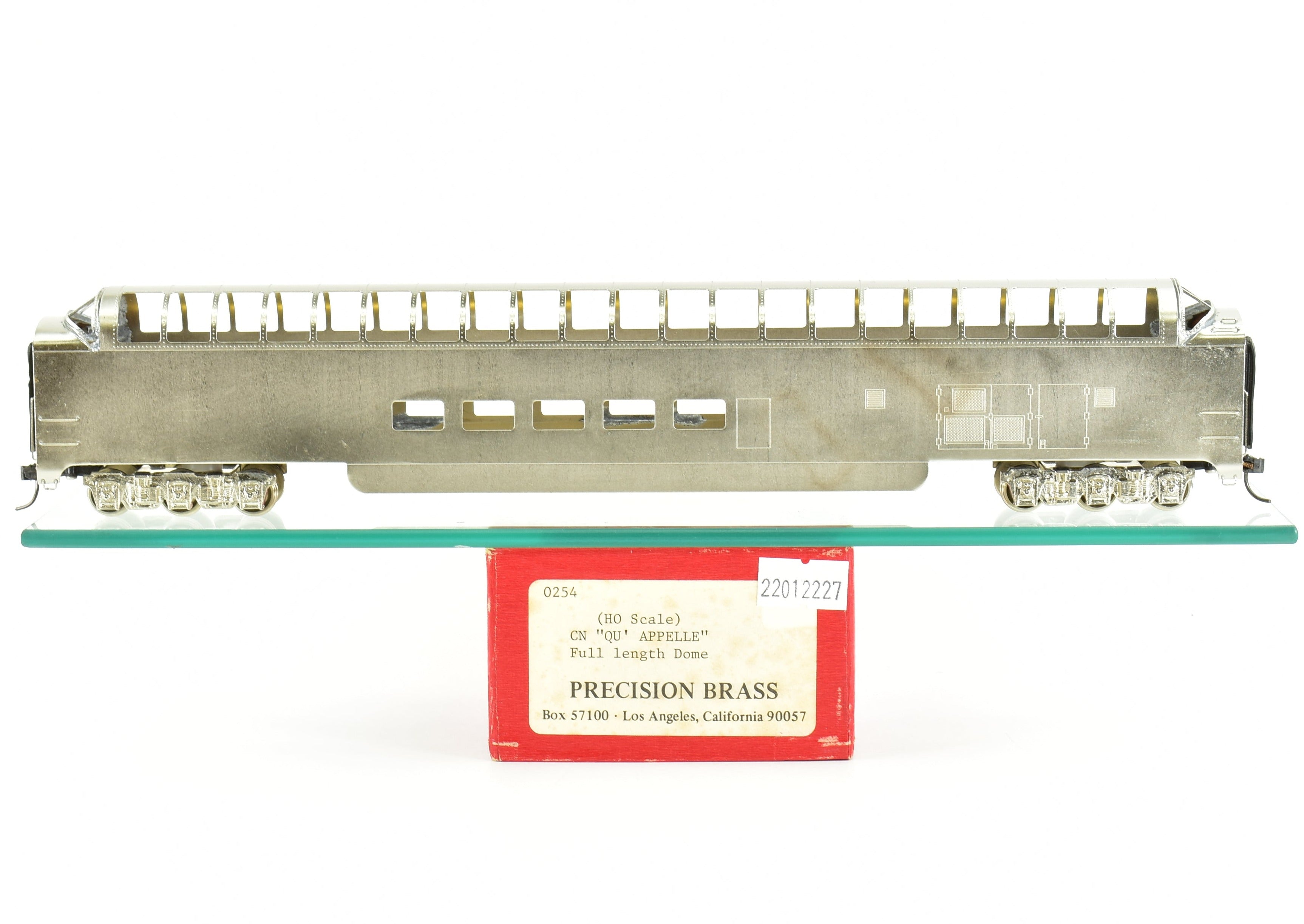 HO Scale Brass Precision Model Train - Canadian National #0254 QU'APPELLE Full Length Dome by Brass Precision Brass/S. Soho & Co.