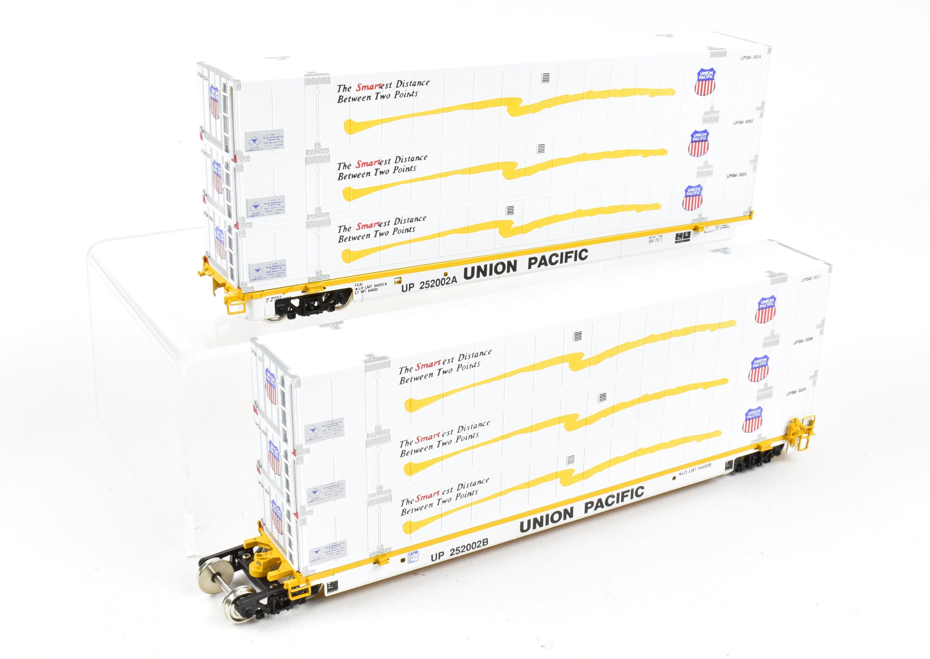 HO Brass Union Pacific Triple Stack Smart Car No. 252002A/B by Overland Models