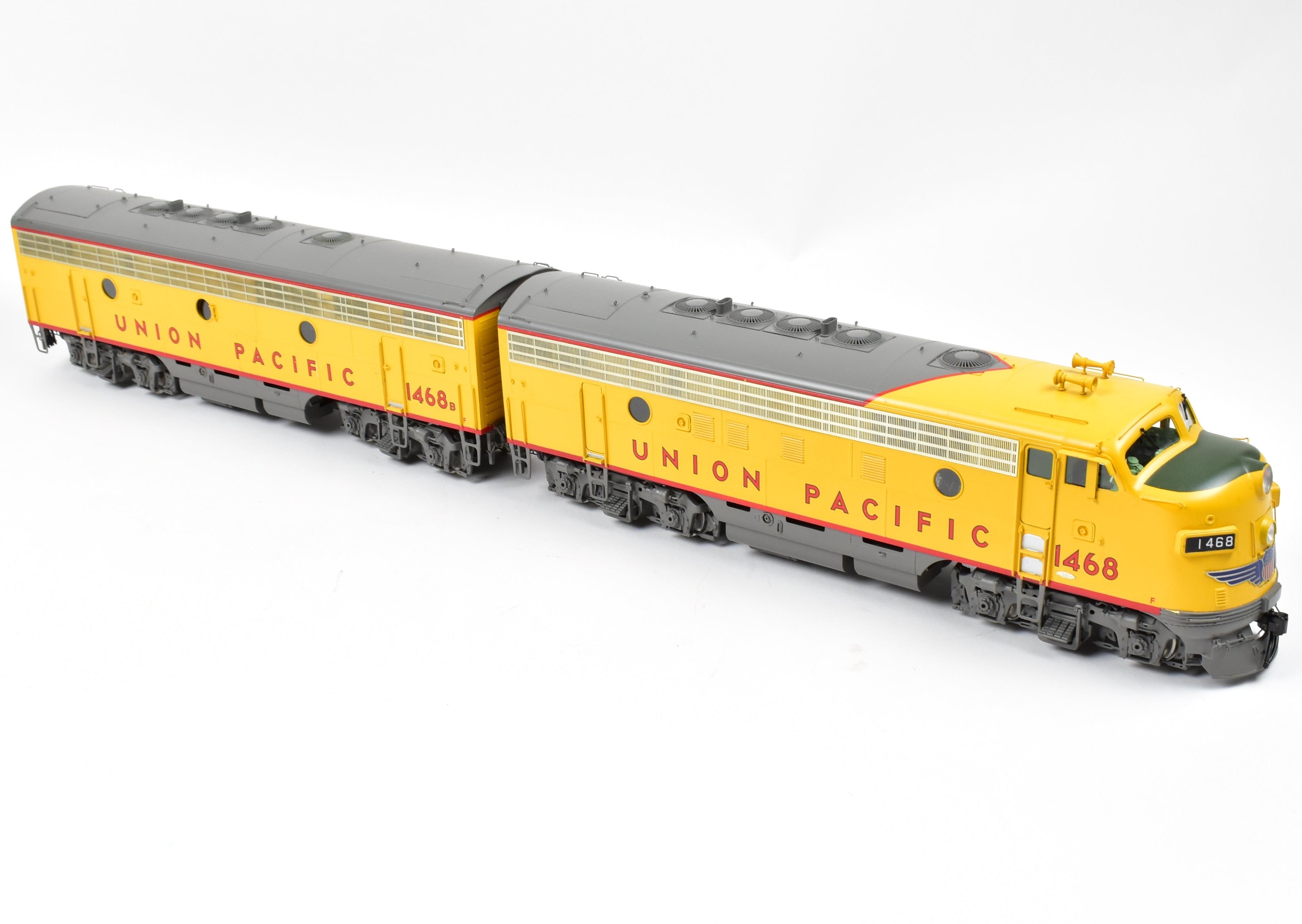 O Scale Model Train - Brass Key Imports Union Pacific EMD F - 7A/B Set, Factory - Painted Second Set with Unit Numbers 1468 & 1468B