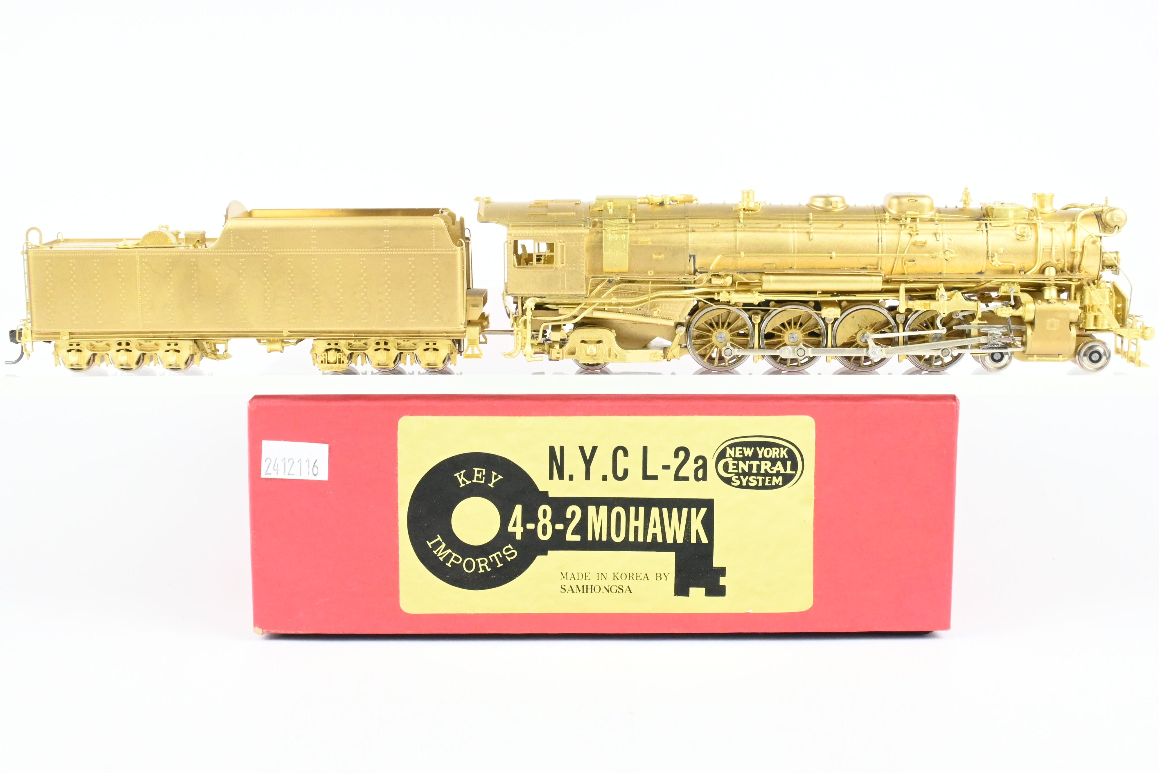 HO Scale Brass Model Train - New York Central L - 2a 4 - 8 - 2 Mohawk Imported by Key Imports NYC in 1989, One of Only 10, Rare Collectible with Coasting Drive