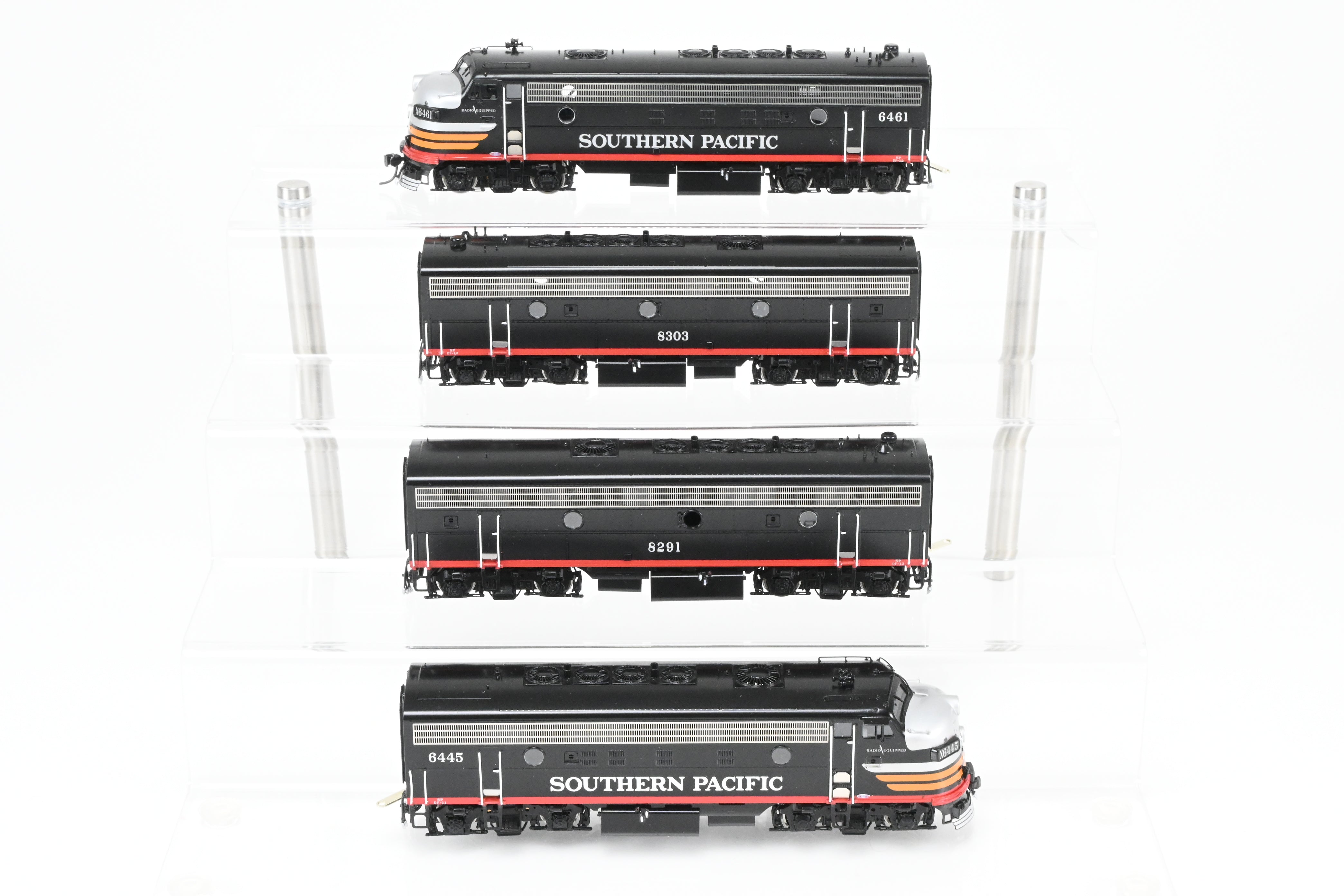 HO Scale Brass EMD FP7A/F7B Set in SP Black Widow Scheme