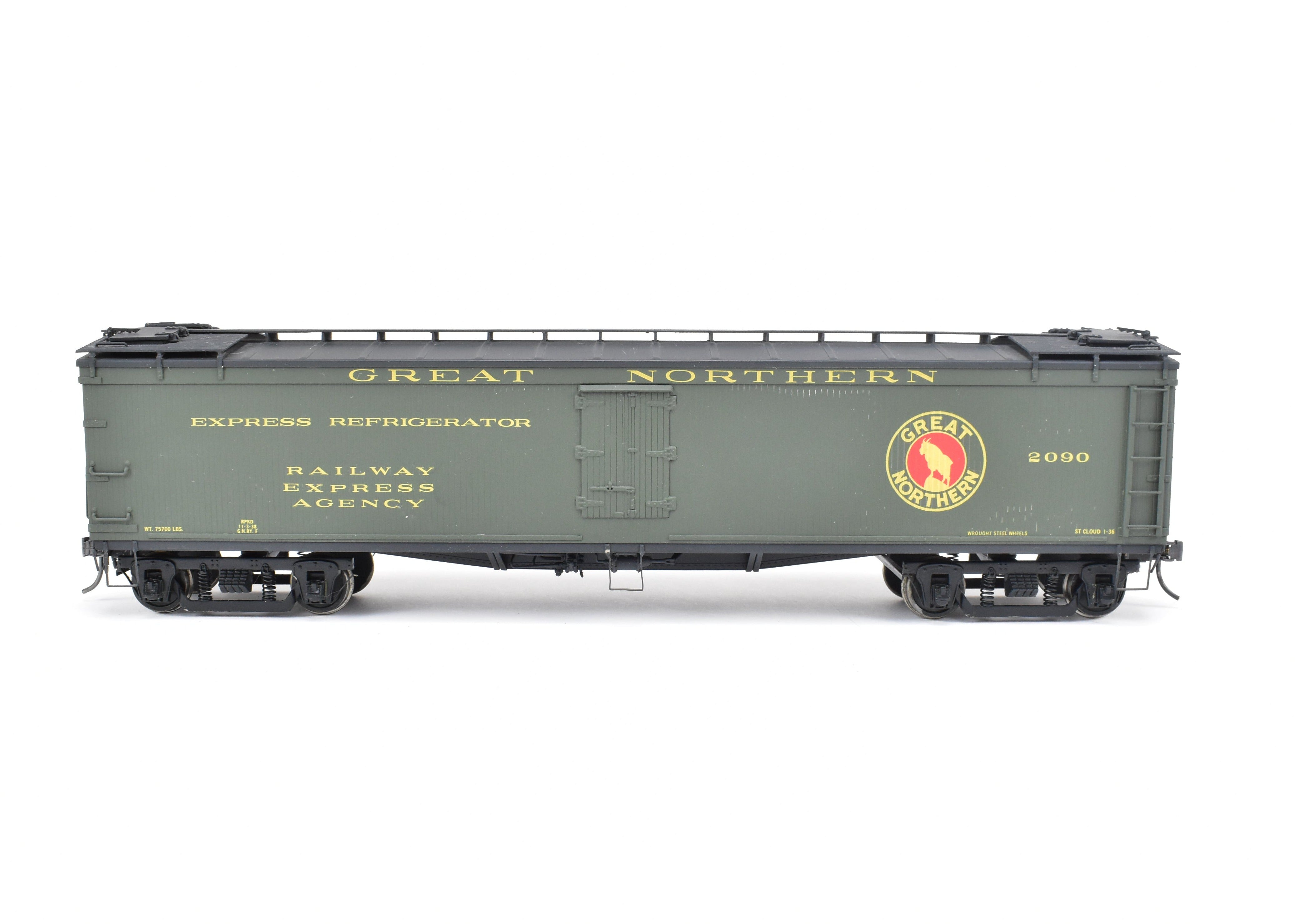 O Scale Oriental Limited Great Northern Wood Express Reefer Model Train, Brass, #2090 CP