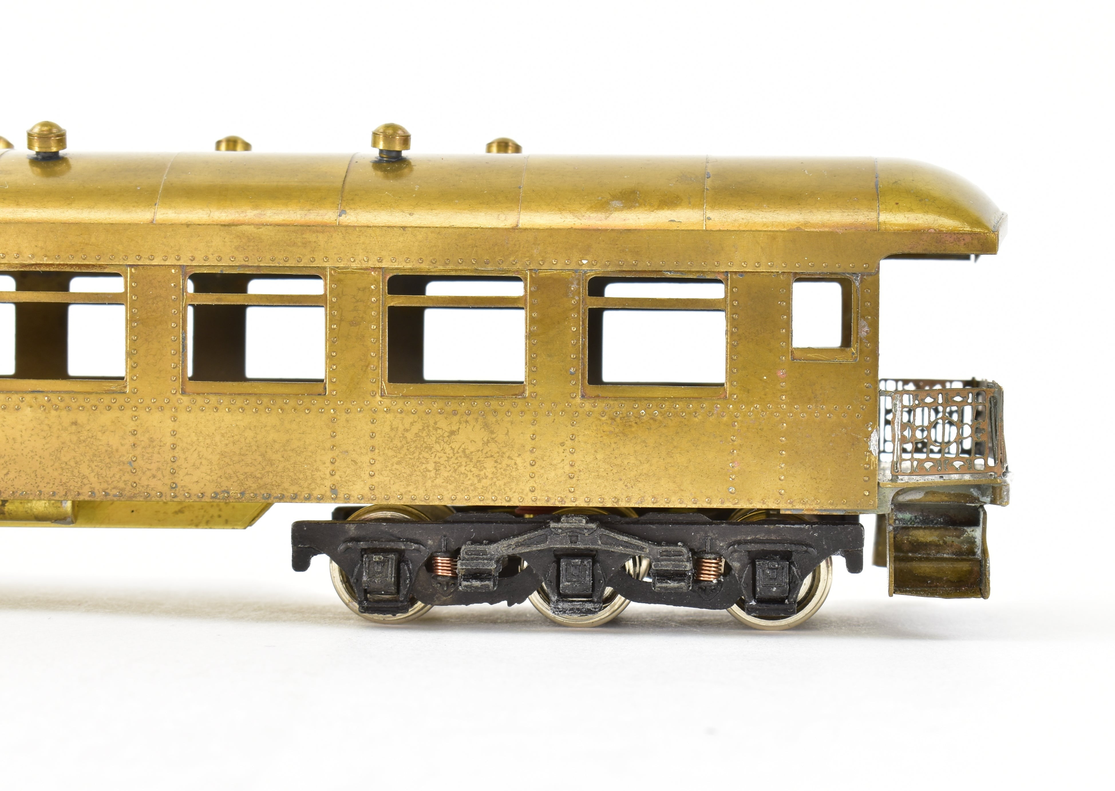 HO Scale Brass Ken Kidder Illinois Central Harriman Observation Car with CV Trucks