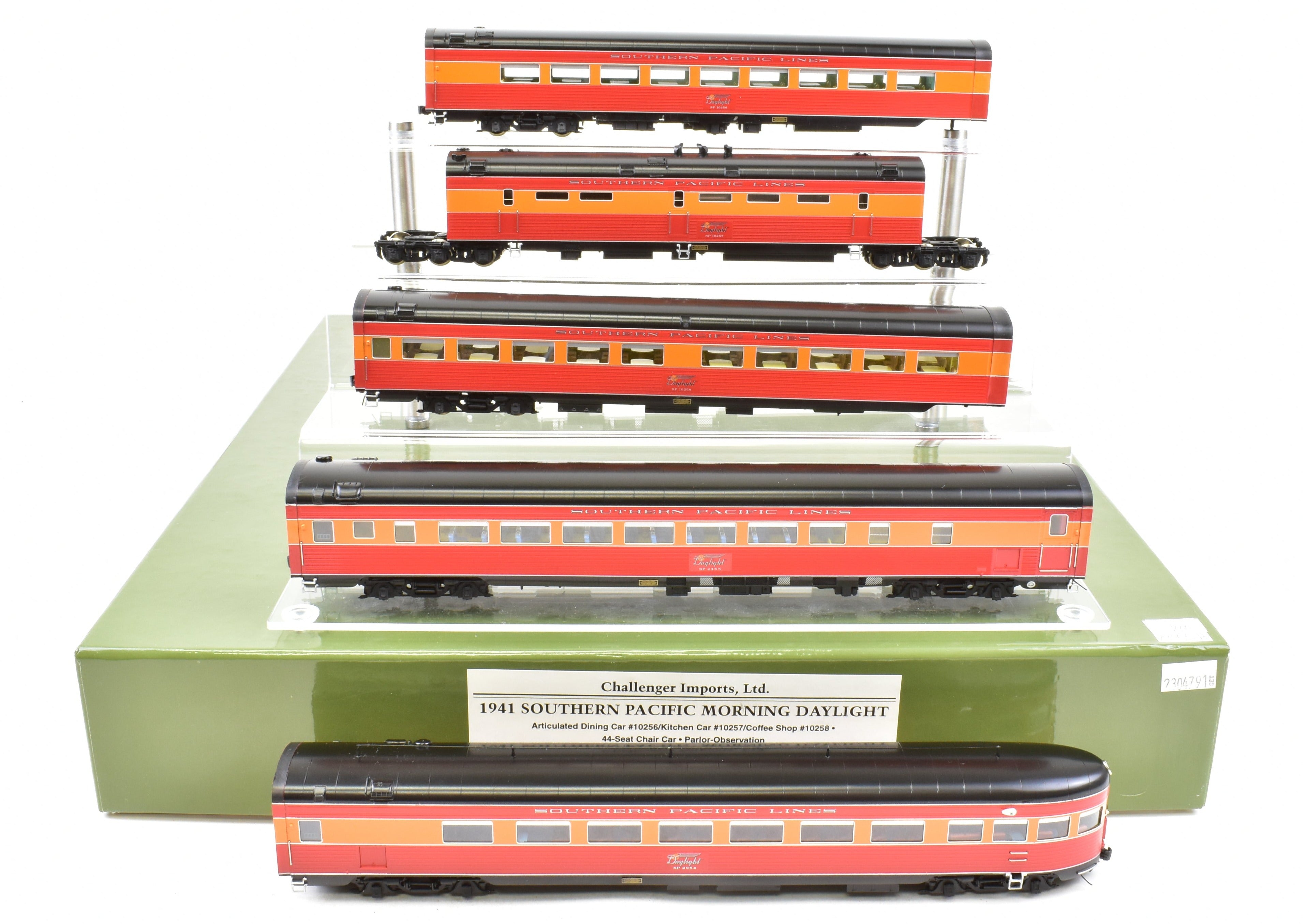 High - Quality HO Scale Brass Model Train CON CIL - Challenger Imports SP - Southern Pacific 1941 Morning Daylight 16 - Car Complete Full Train Set Along with 10 - Car Set and Two 3 - Car Add - On Sets FP