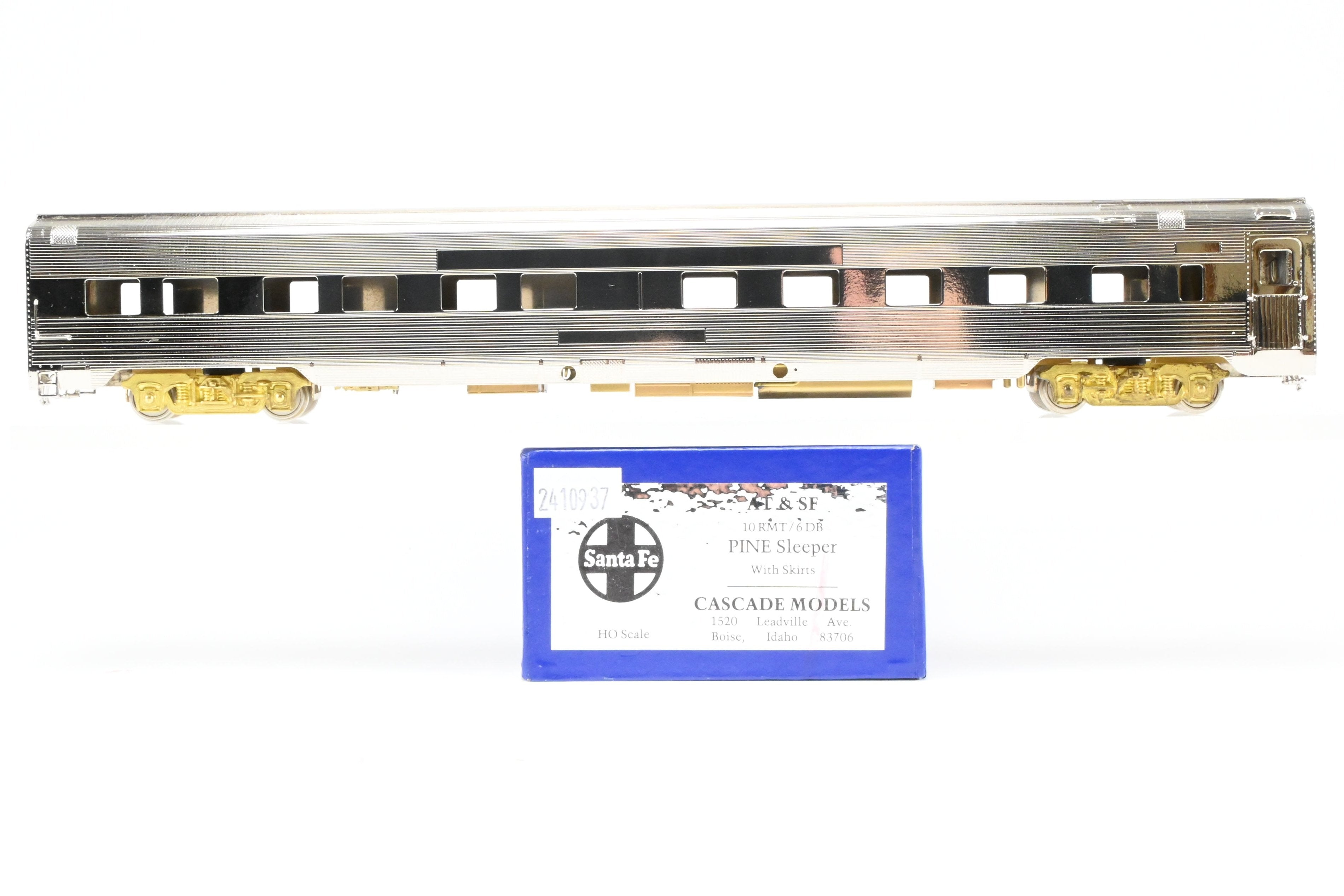 HO Scale Brass AT&SF Santa Fe Budd Pine 10RMT-6DBR Skirted Sleeper Model