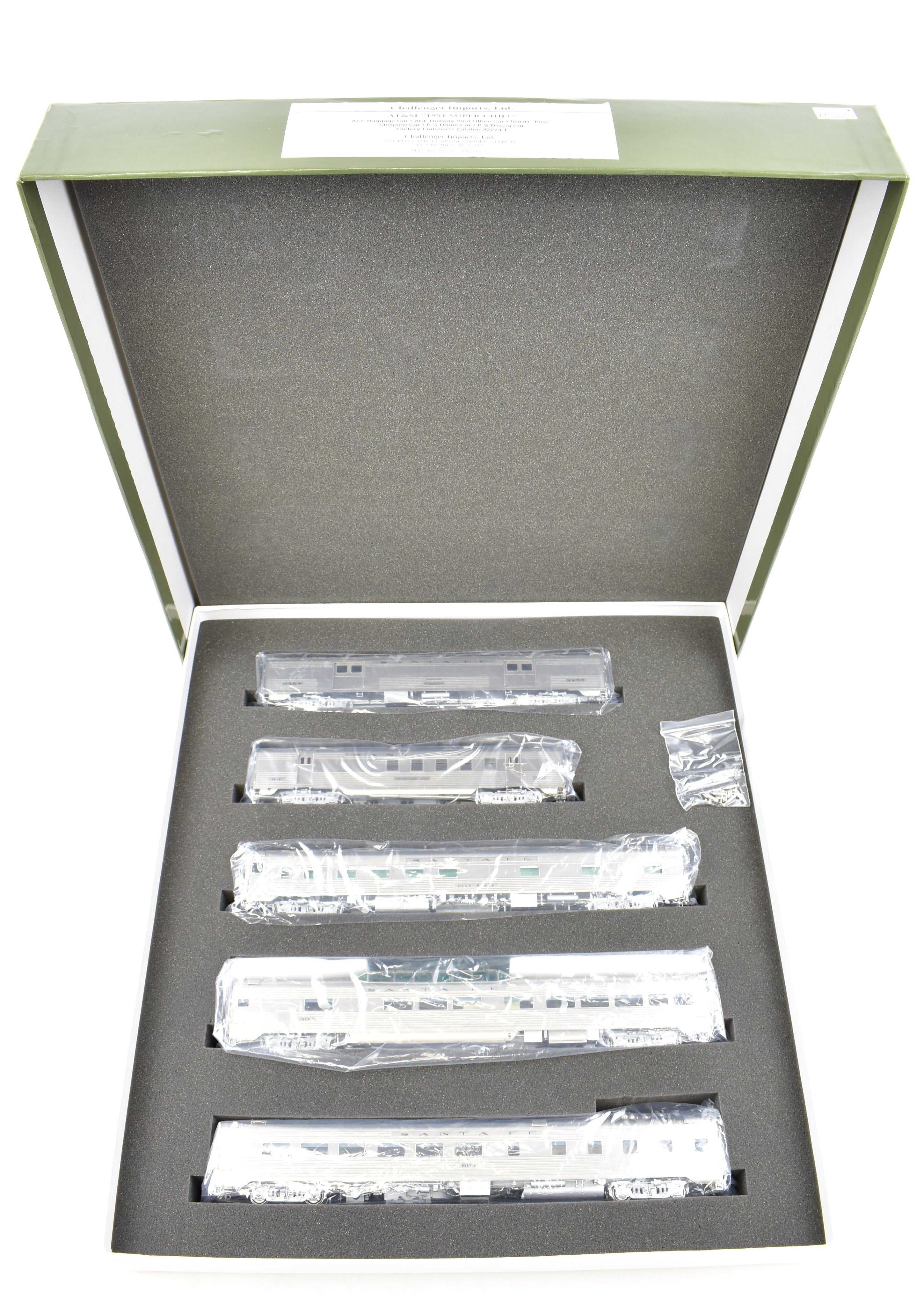 High - Quality HO Scale Brass Train Car Set - Challenger Imports ATSF - Santa Fe 1951 Super Chief 10 - Car Collection