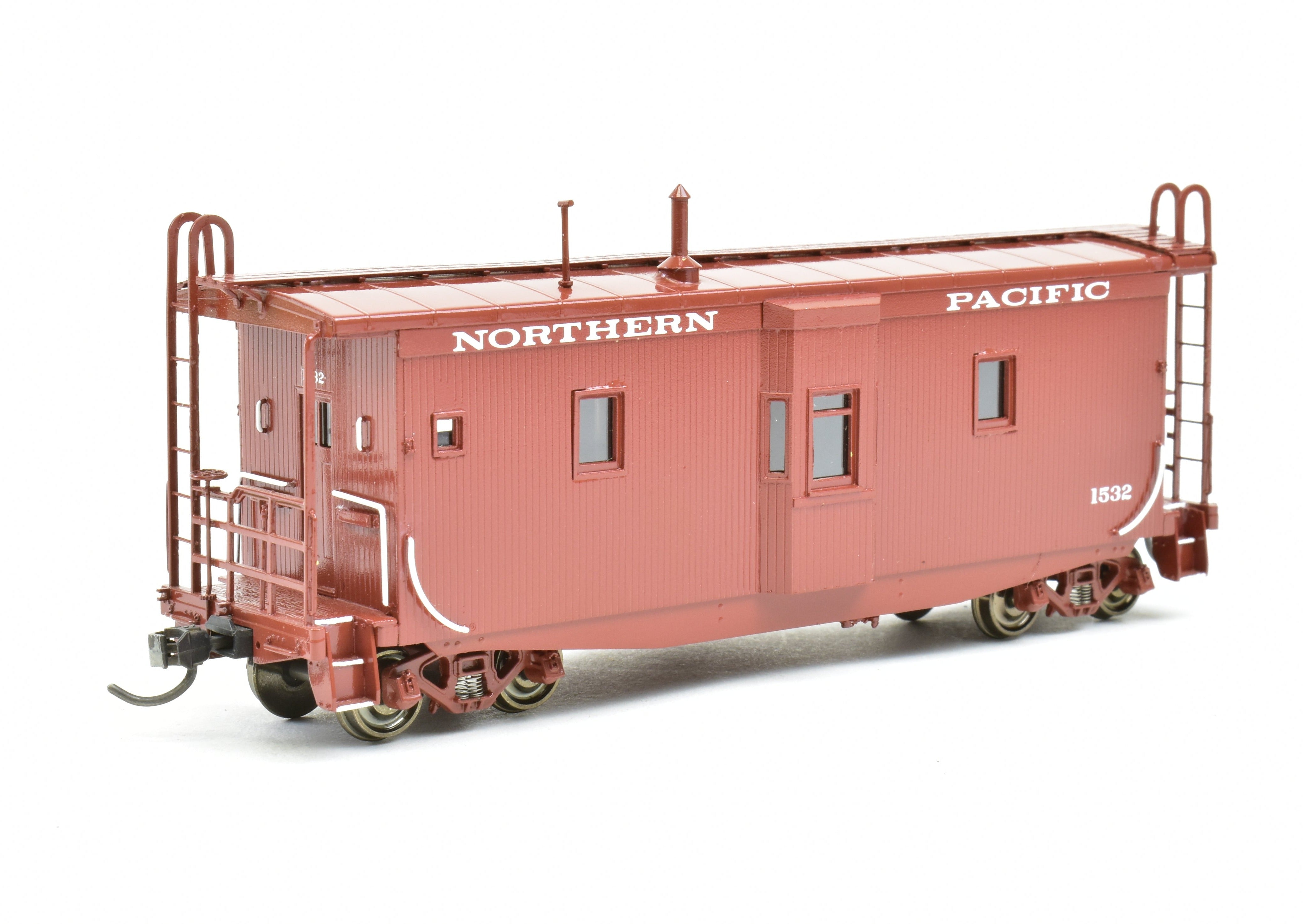 HO Brass OMI NP Northern Pacific Wood Bay Window Caboose Model No. 1532