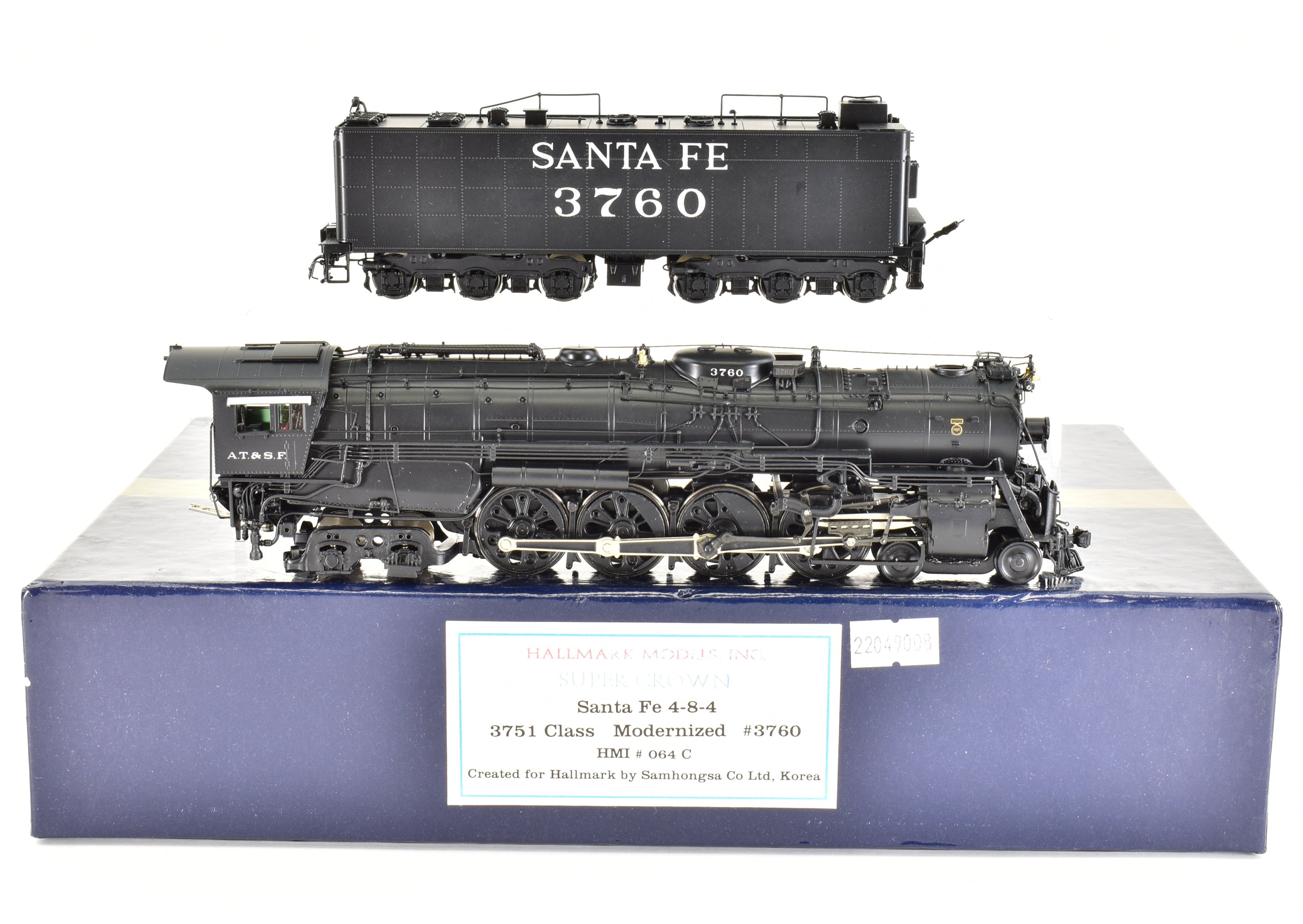 HO Brass Key Imports ATSF - Santa Fe 3751 Class 4-8-4 Modernized FP #3760 Model