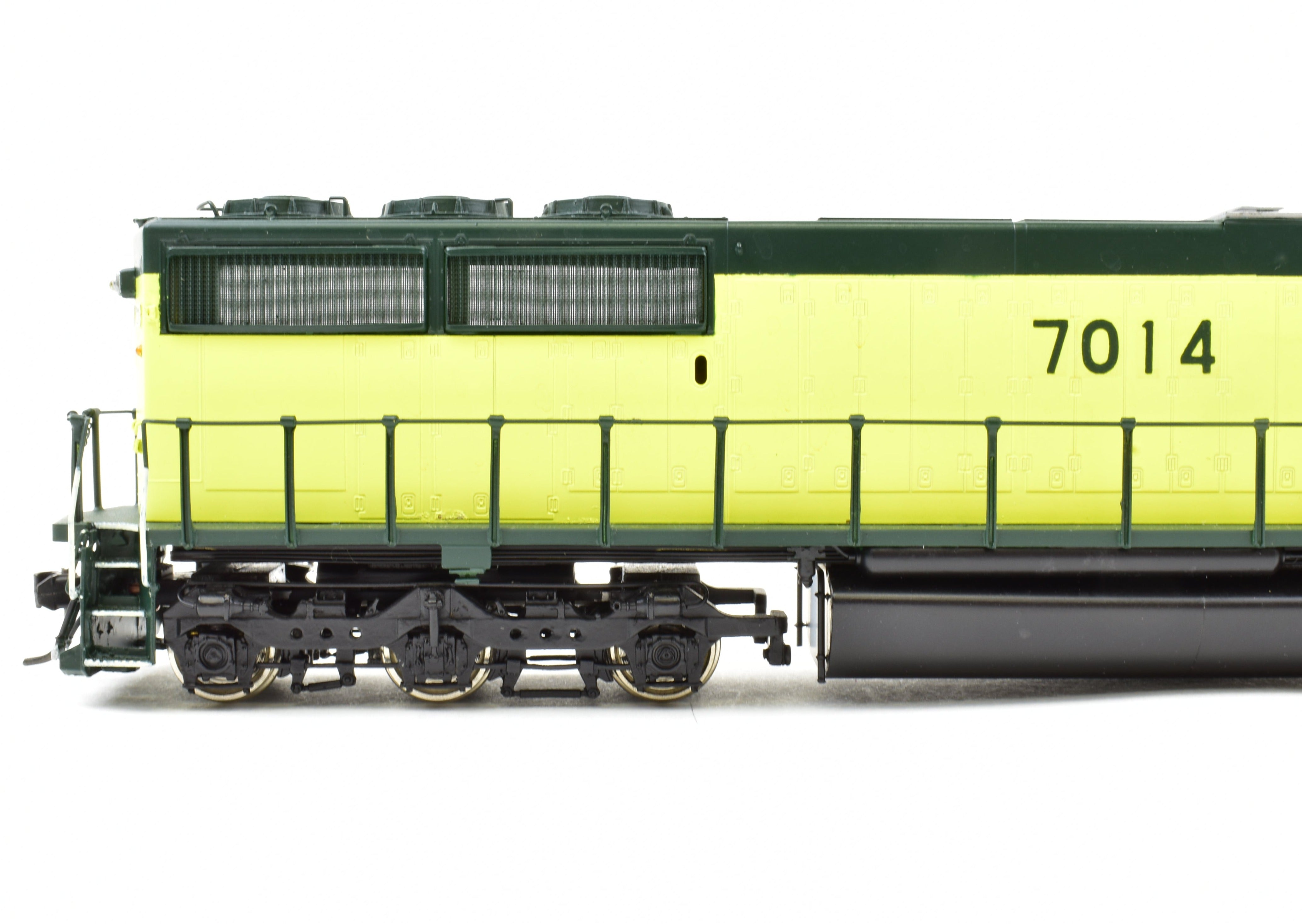 HO Scale Brass Locomotive Model by OMI - Overland Models, Inc., Missouri Pacific EMD SD50 Pro - Painted in Chicago & North Western Livery, Road Number 7014