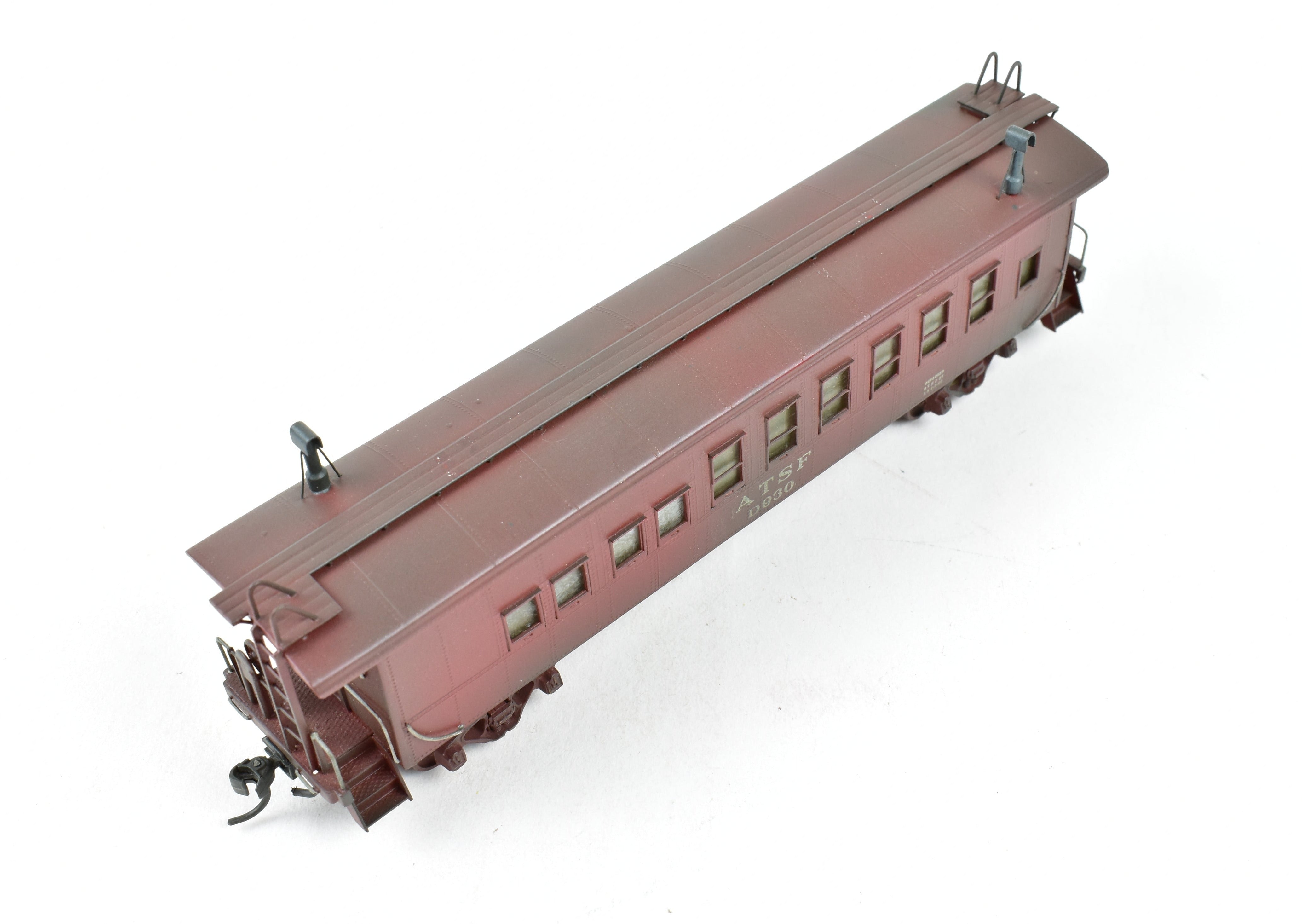 Custom Painted and Weathered HO Brass Hallmark ATSF - Santa Fe Drover Car