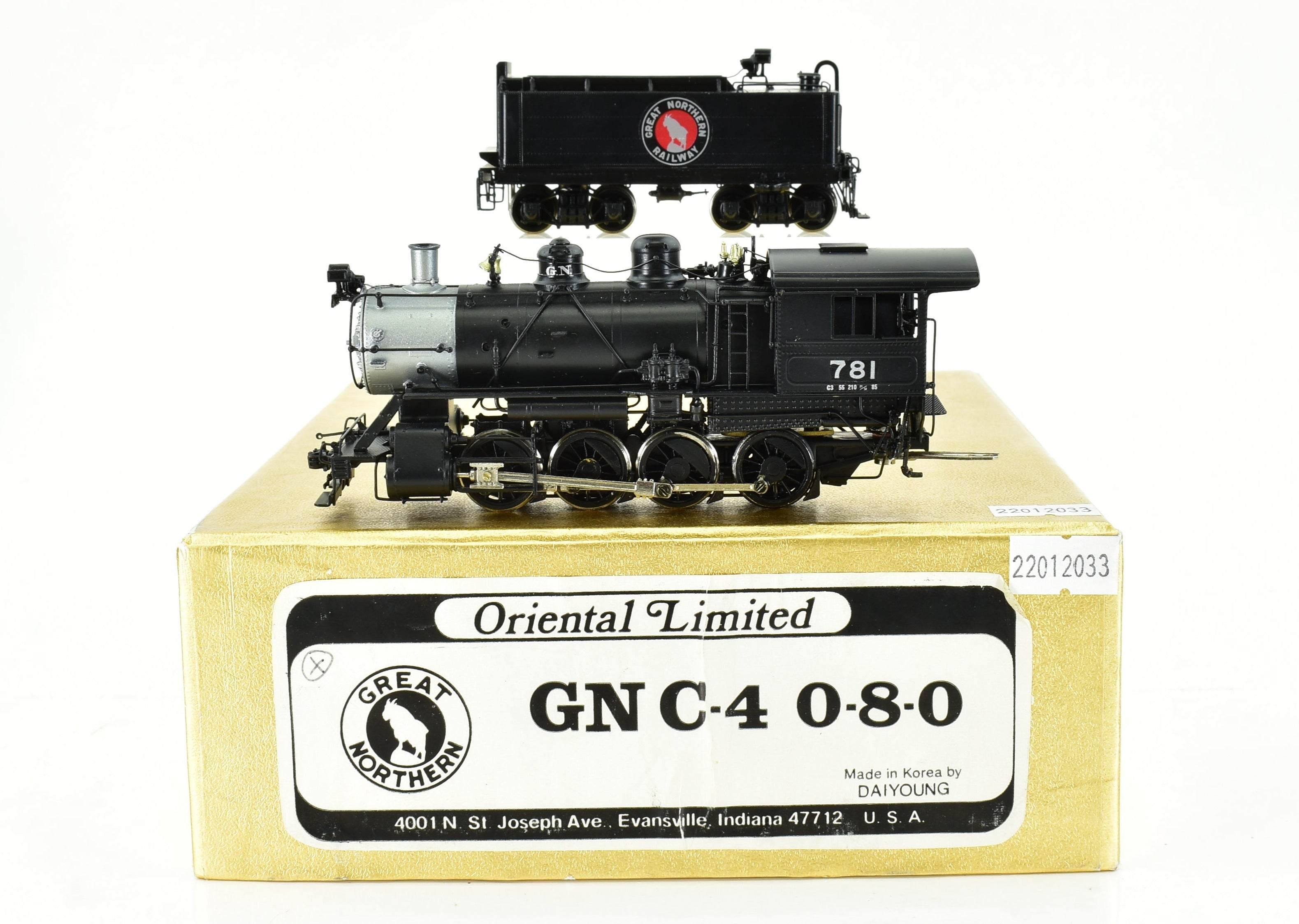 HO Scale Brass Great Northern 0-8-0 Class C-4 No. 781 Custom Painted Model