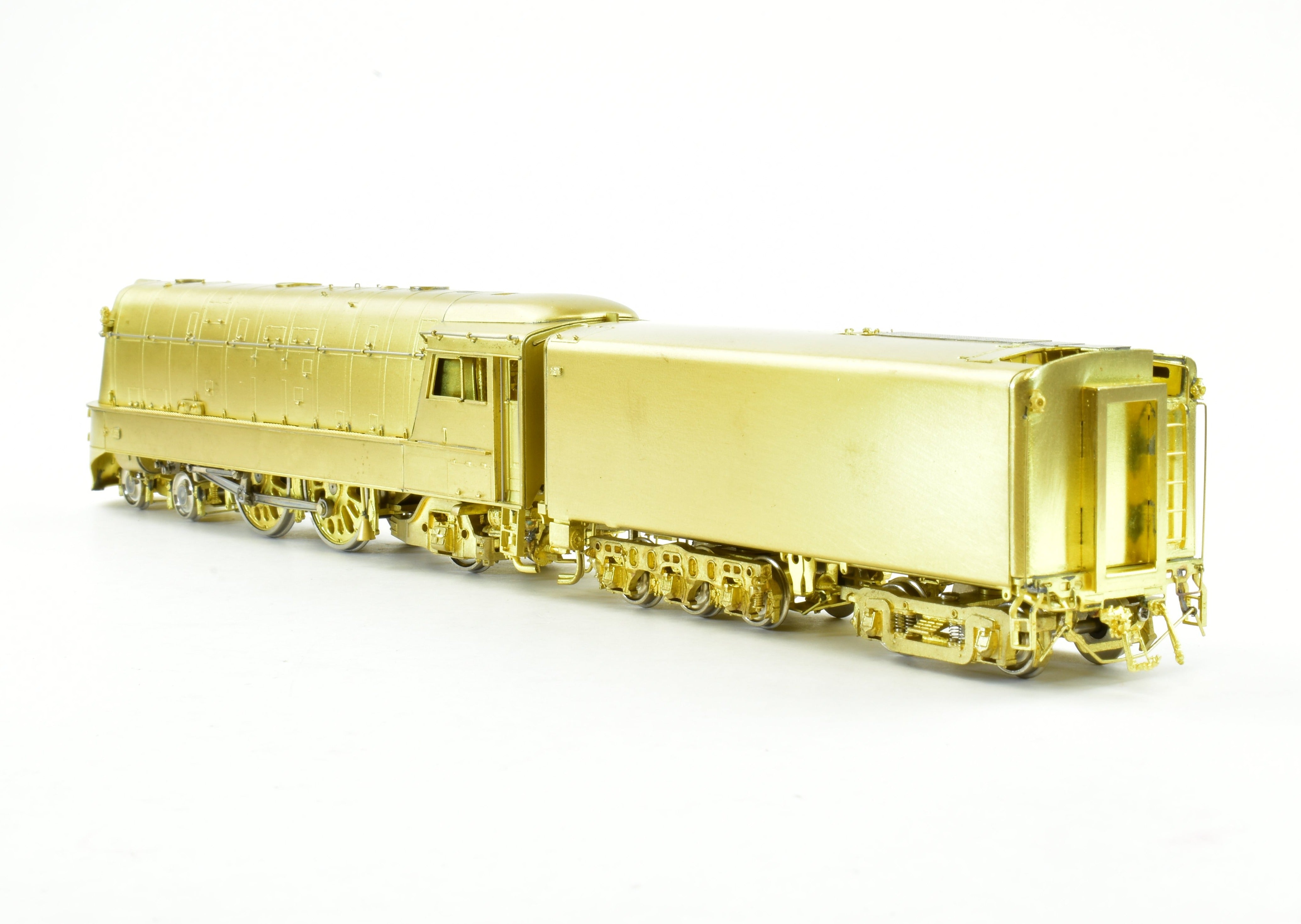 HO Scale Brass Model Train by Overland Models, Inc. - Streamlined Atlantic 4-4-2 Locomotive of Milwaukee Road (MILW) with Modernized 'Hiawatha' Design