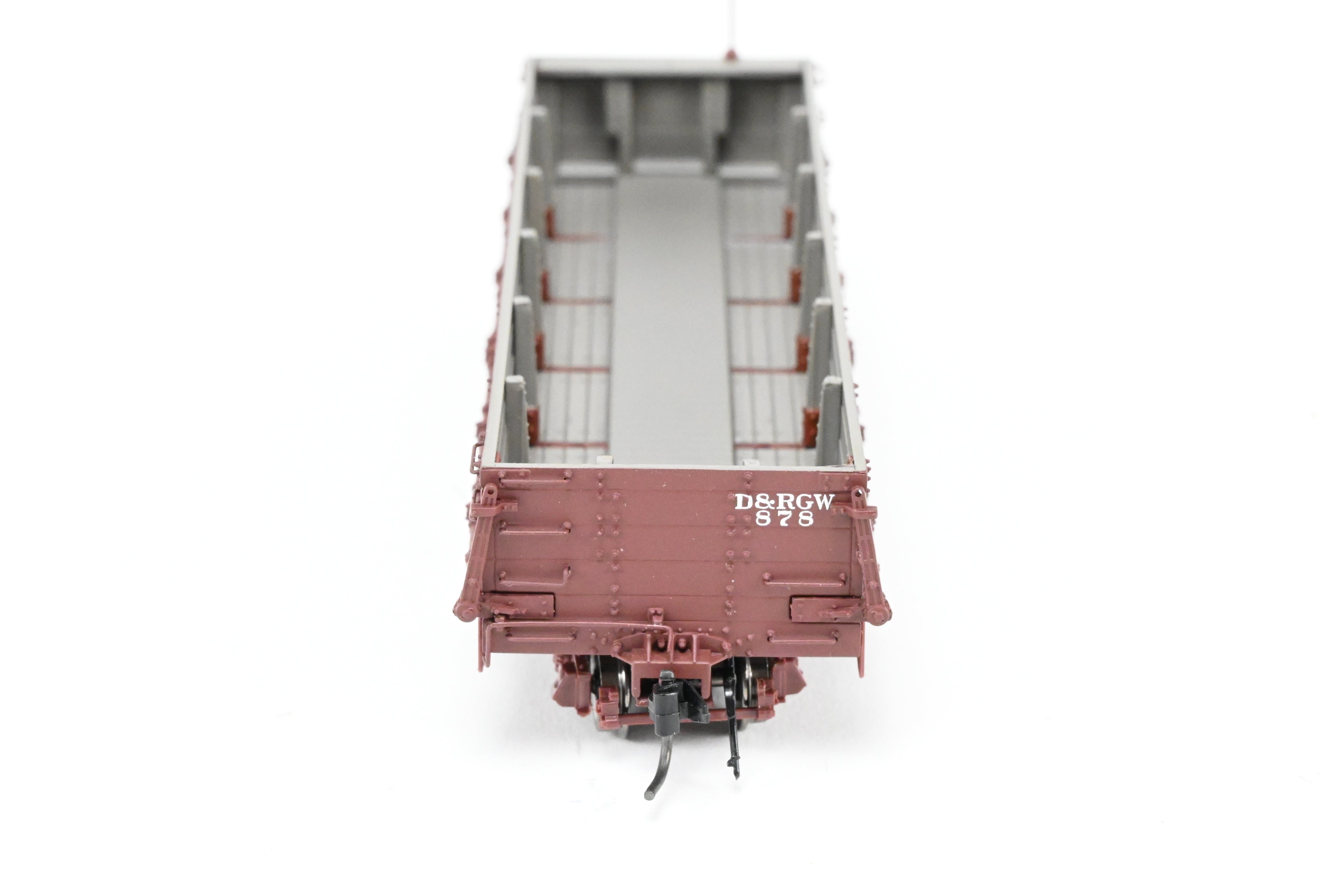 HOn3 Blackstone Models D&RGW - Denver & Rio Grande Western Brown Drop - Bottom Gondola No. 878