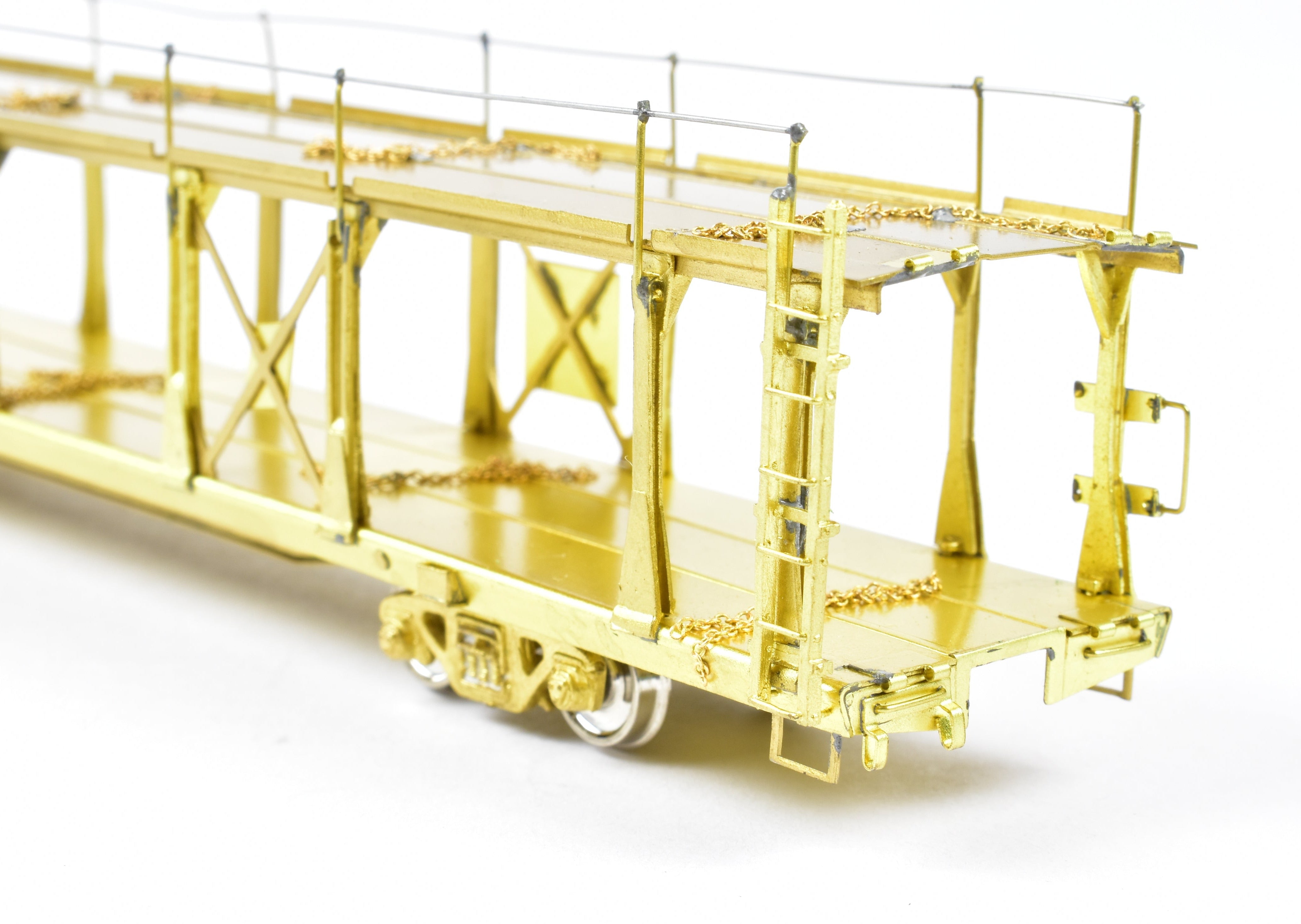 HO Brass Bi - Level Open Auto Rack by OMI Overland Models, Inc. for Various Roads