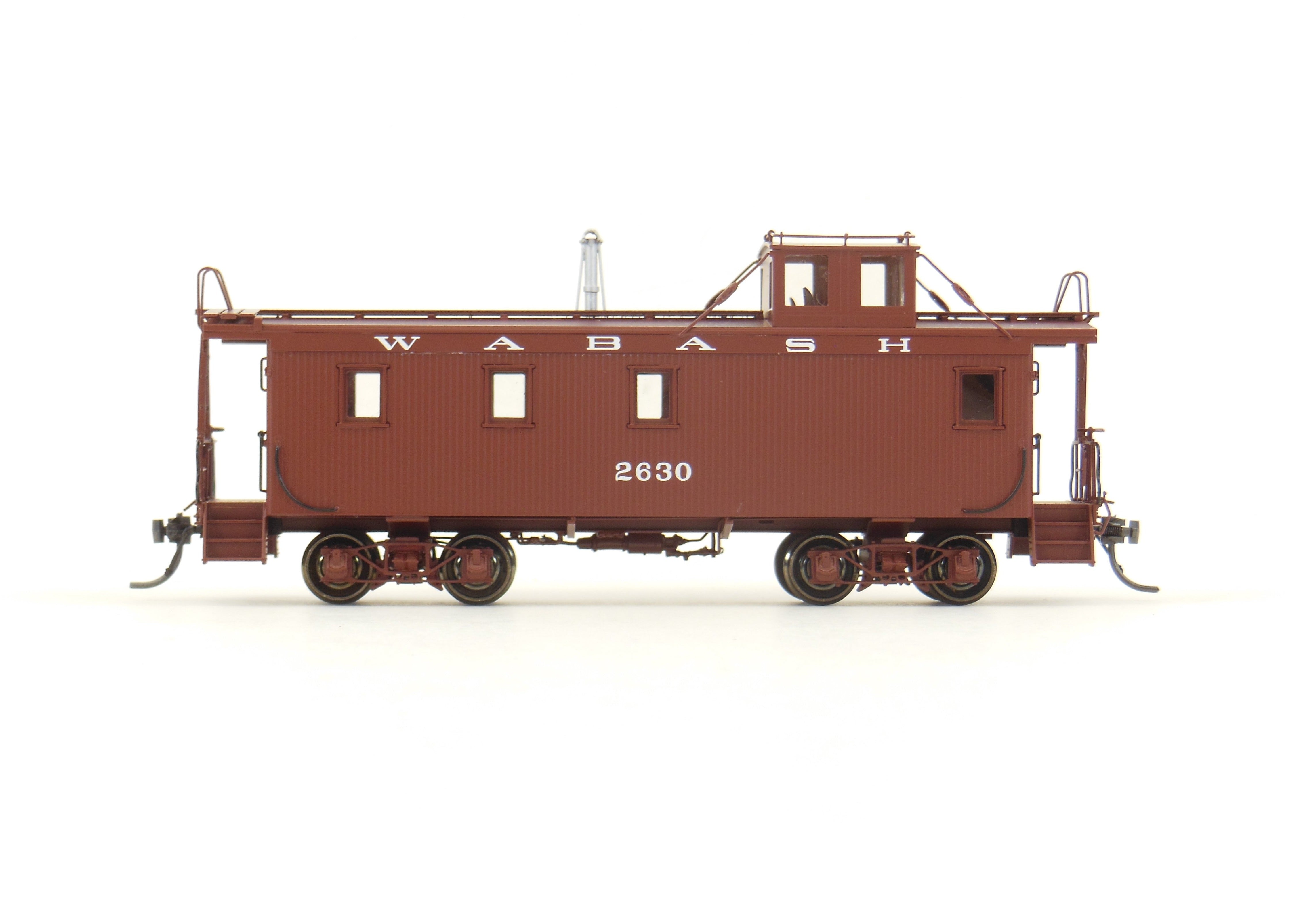 HO Scale Brass Wabash Wood Side Caboose FP #2630 Model by Overland Models, Inc. (OMI)