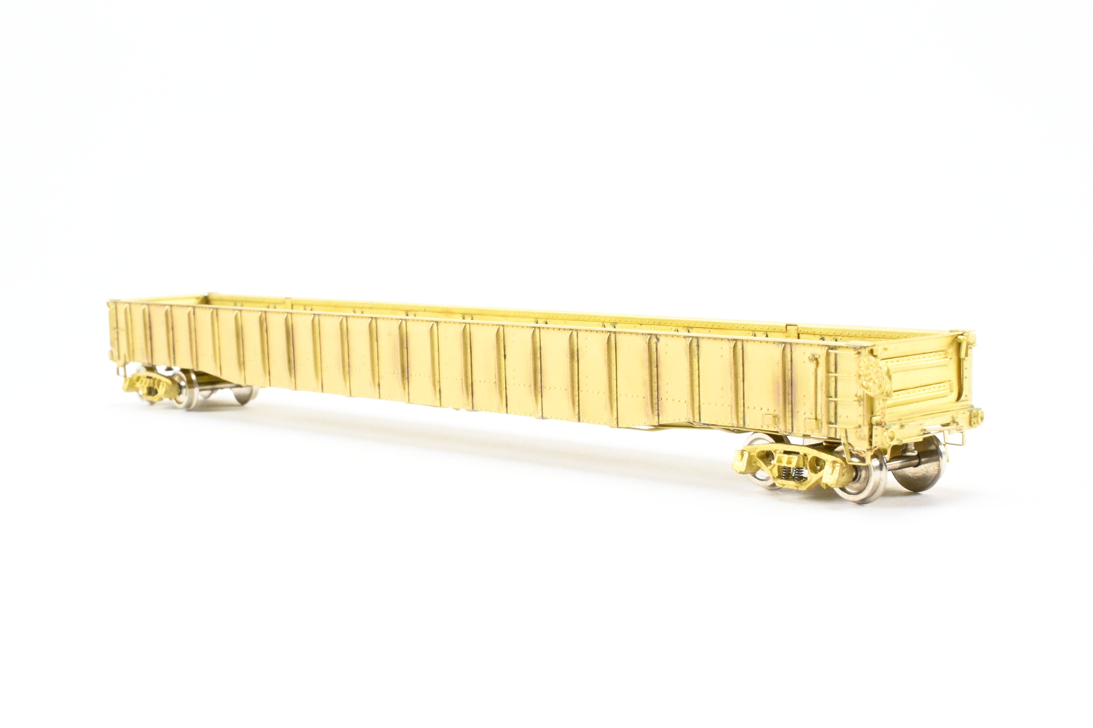 HO Scale Brass Precision Scale Co. Various Roads 65-Foot Mill Gondola Model in Bethlehem Steel Version for Heavy Steel Loading