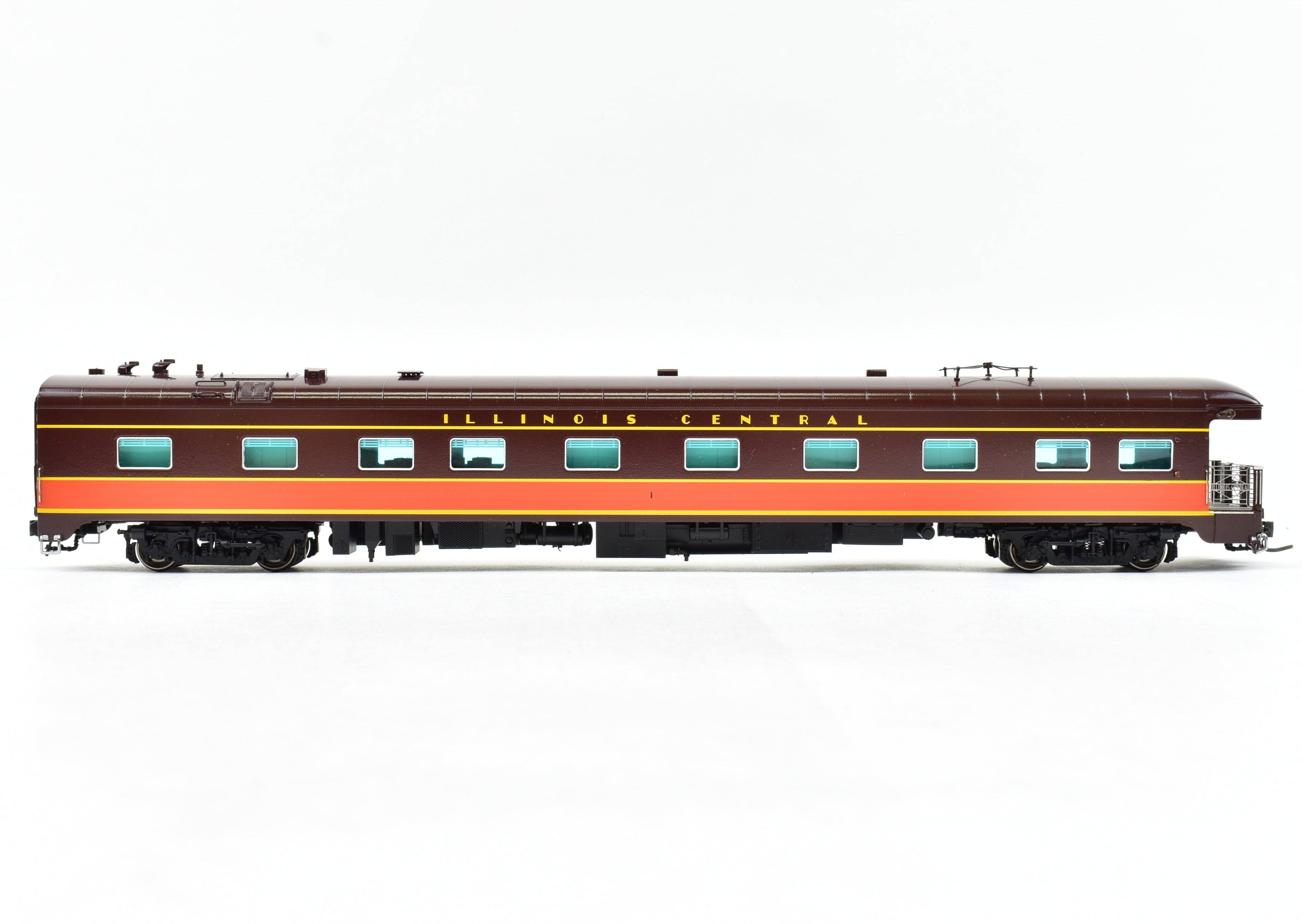 Illinois Central #1 HO Scale Brass Business Car, Factory Painted by Railway Classics