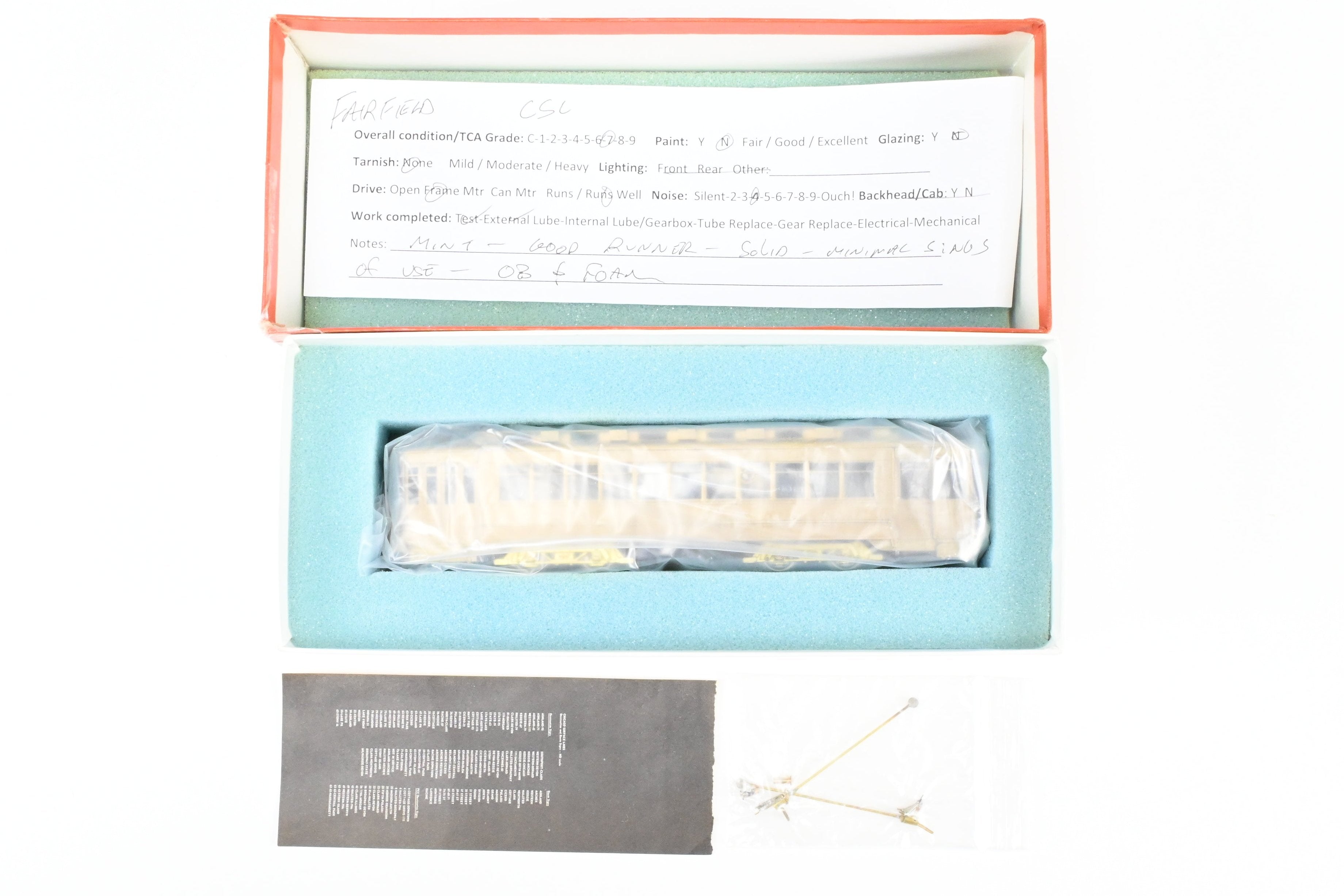 High - Quality HO Scale Brass Chicago Surface Lines Pullman Car Model - Fairfield Models 343 CSL