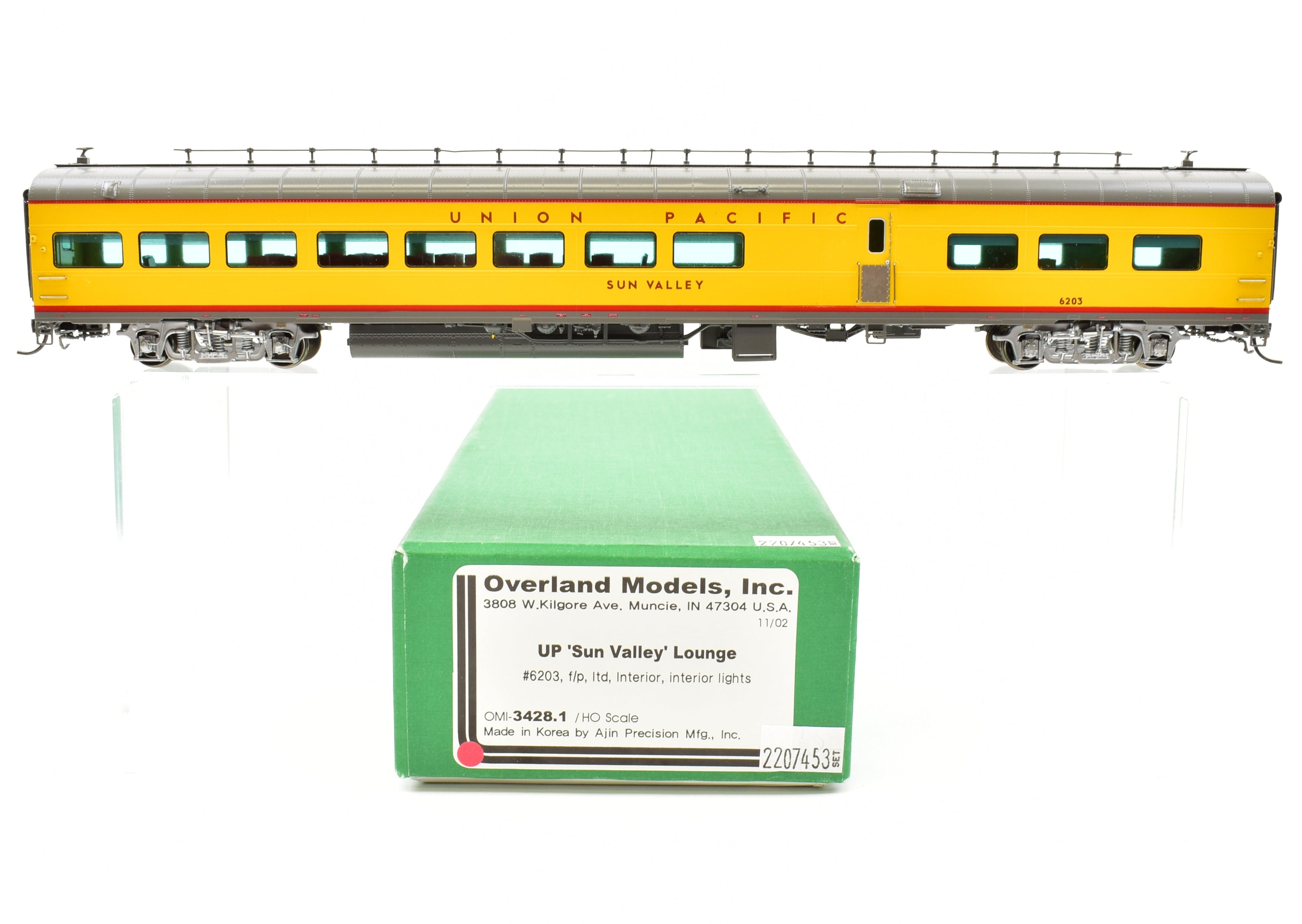 HO Scale Brass OMI Union Pacific Sun Valley Lounge FP No. 6203 by Overland Models