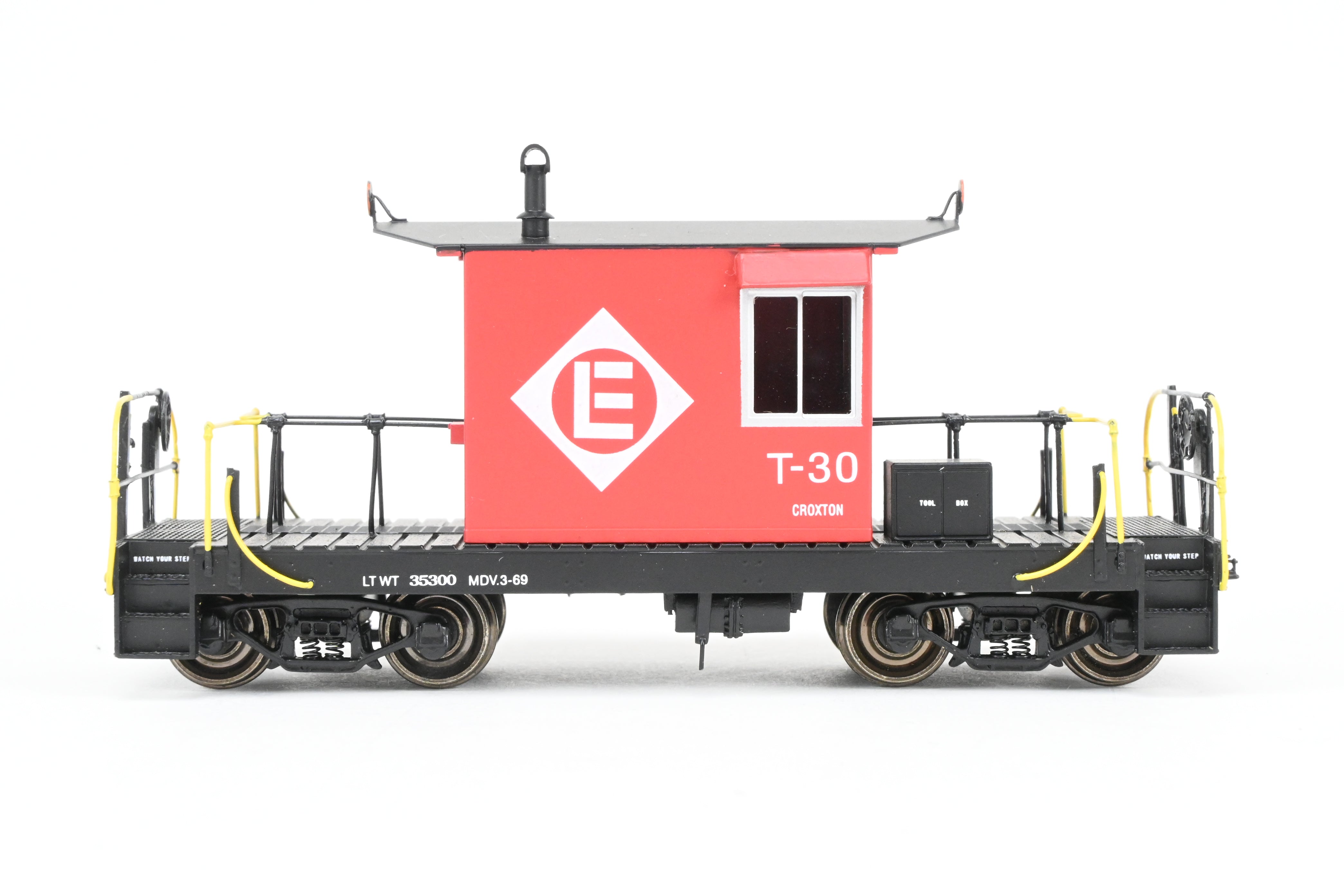 HO Brass OMI Erie Lackawanna Factory-Painted Transfer Caboose No. T-30