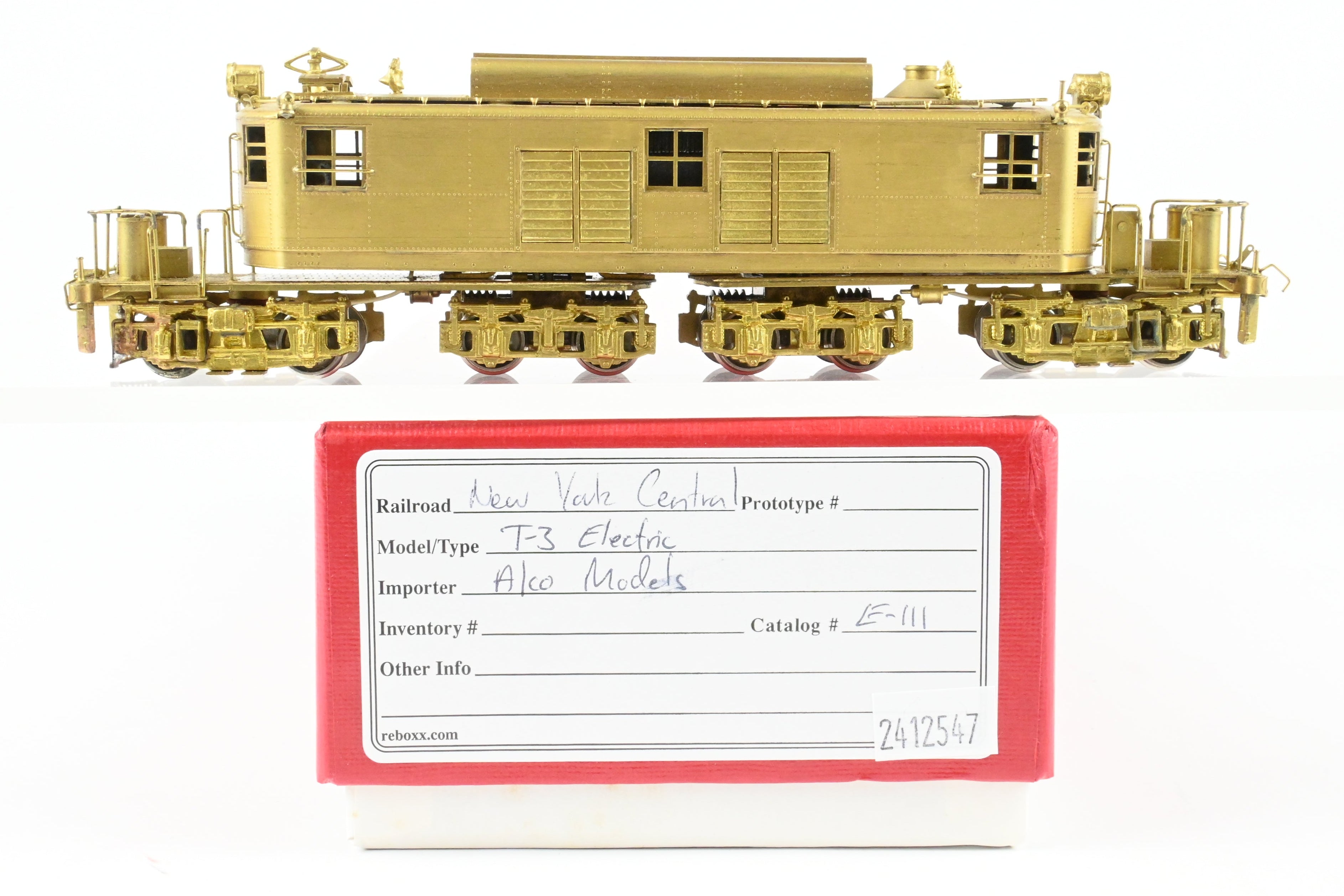 HO Scale Brass Alco Model of New York Central T - 3A Electric Locomotive in REBOXX Packaging