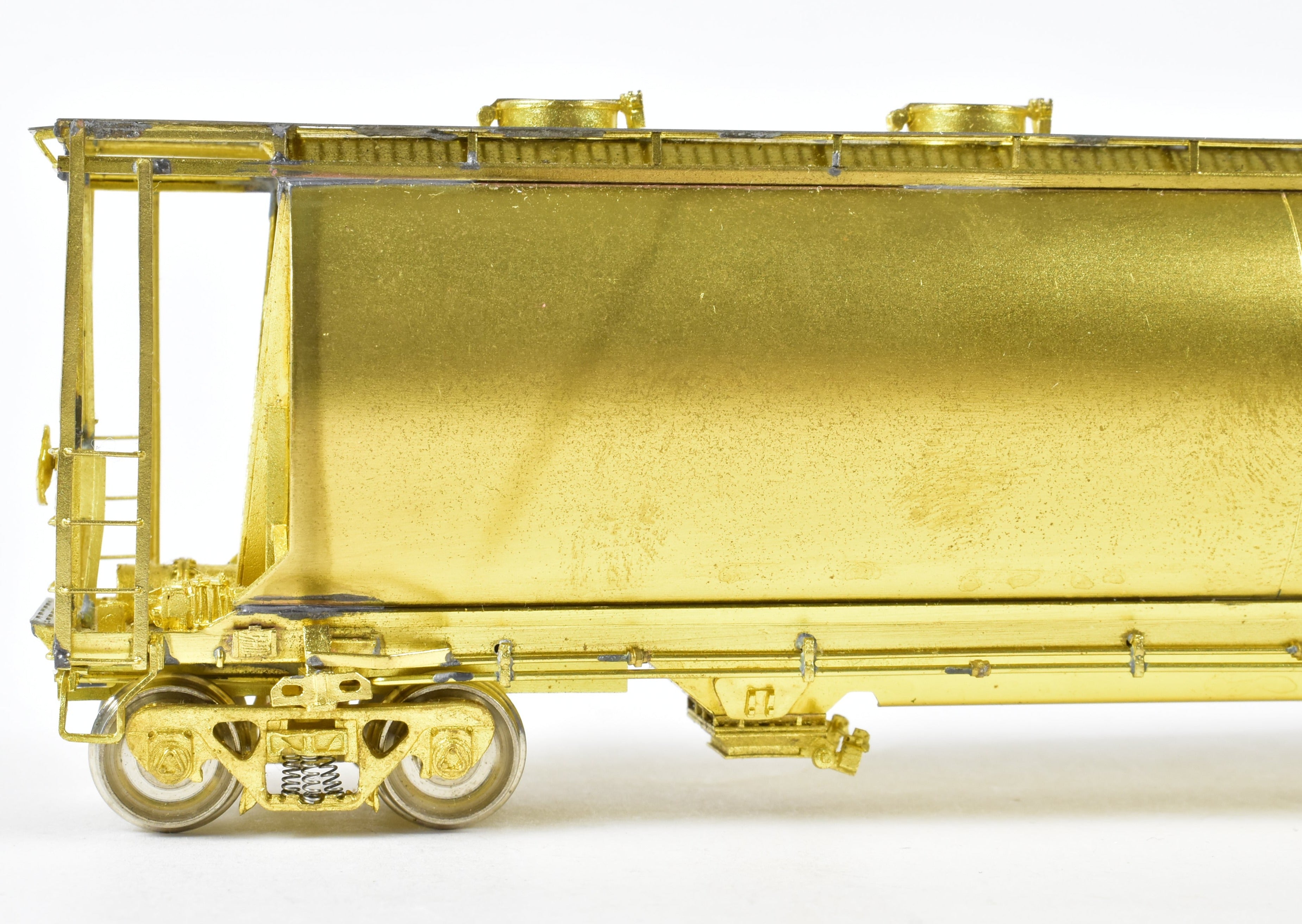 HO Scale Brass 2-Bay ACF Cylindrical Hopper Model by Overland Models, Inc. (OMI) for Central Railroad of New Jersey (CNJ) or Conrail (CR)