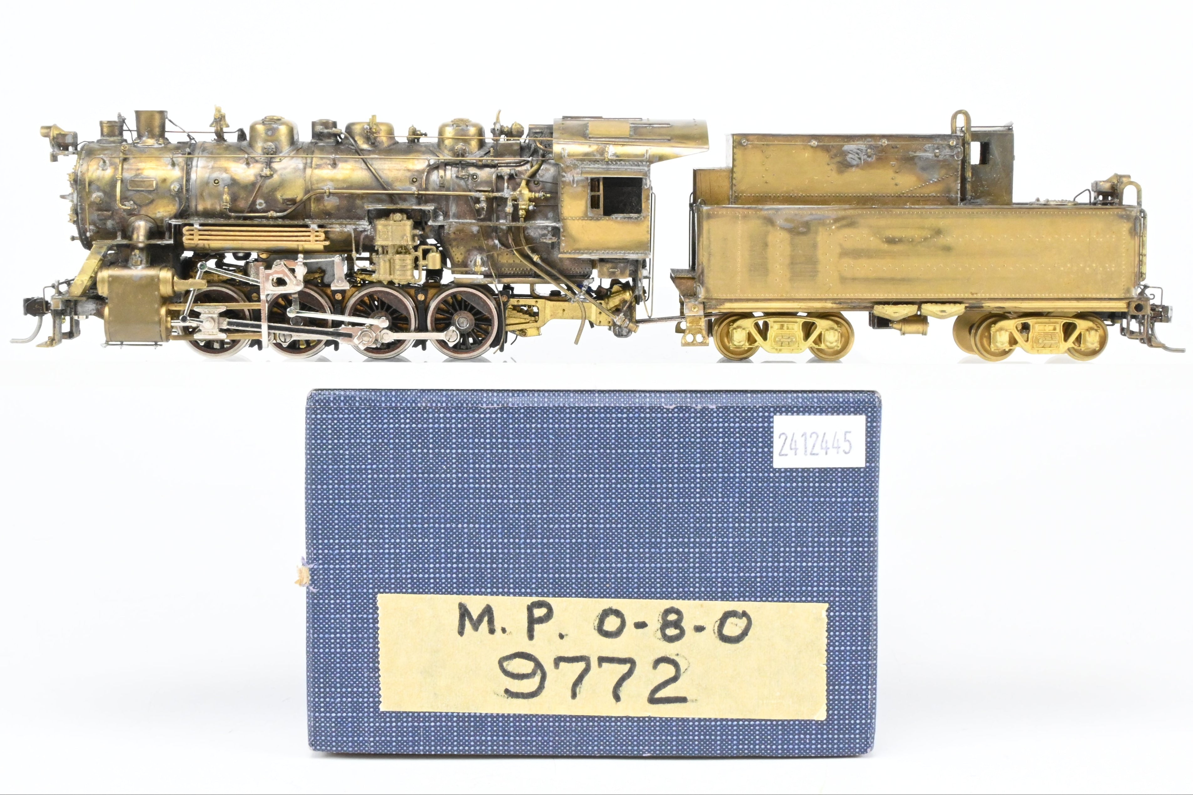HO Scale Brass Custom Model of Missouri Pacific 0-8-0 No. 9772 Scratch Built by Joe G. Collias - One of a Kind Railroad Collectible