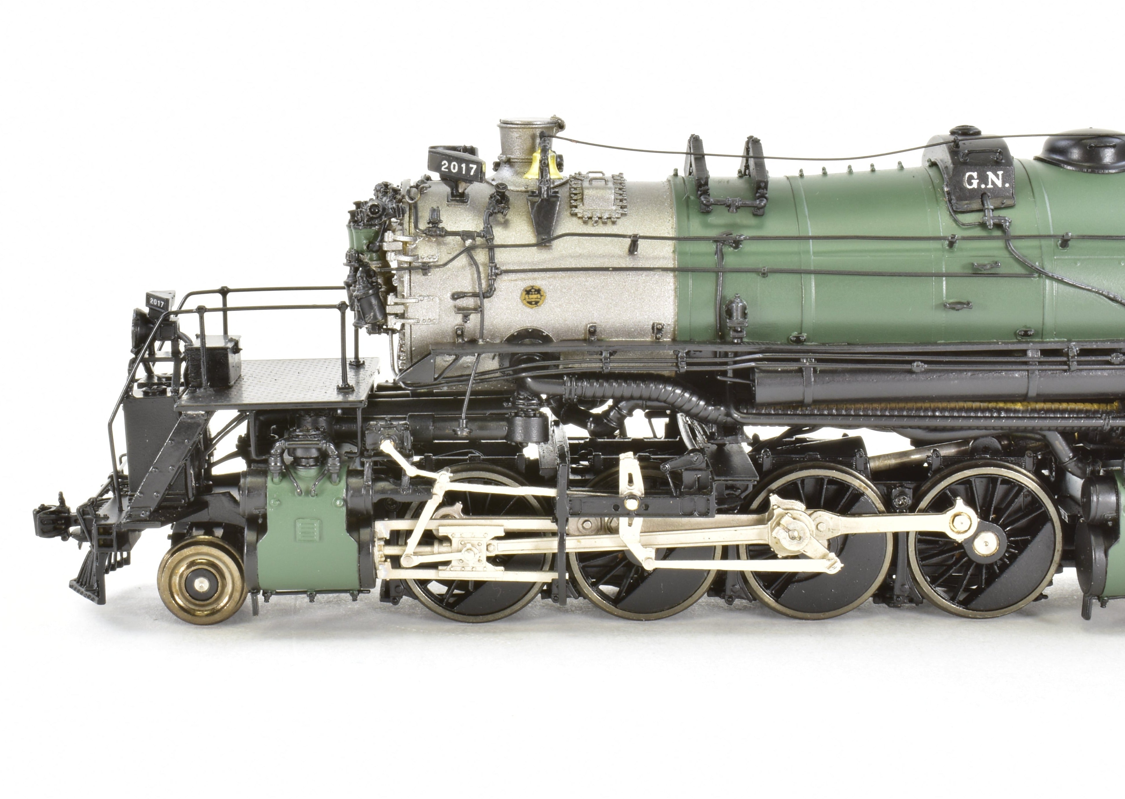 HO Scale Brass Model Train by Precision Scale Co. - Great Northern Class N - 3 2 - 8 - 8 - 0 FP in Glacier Park Scheme