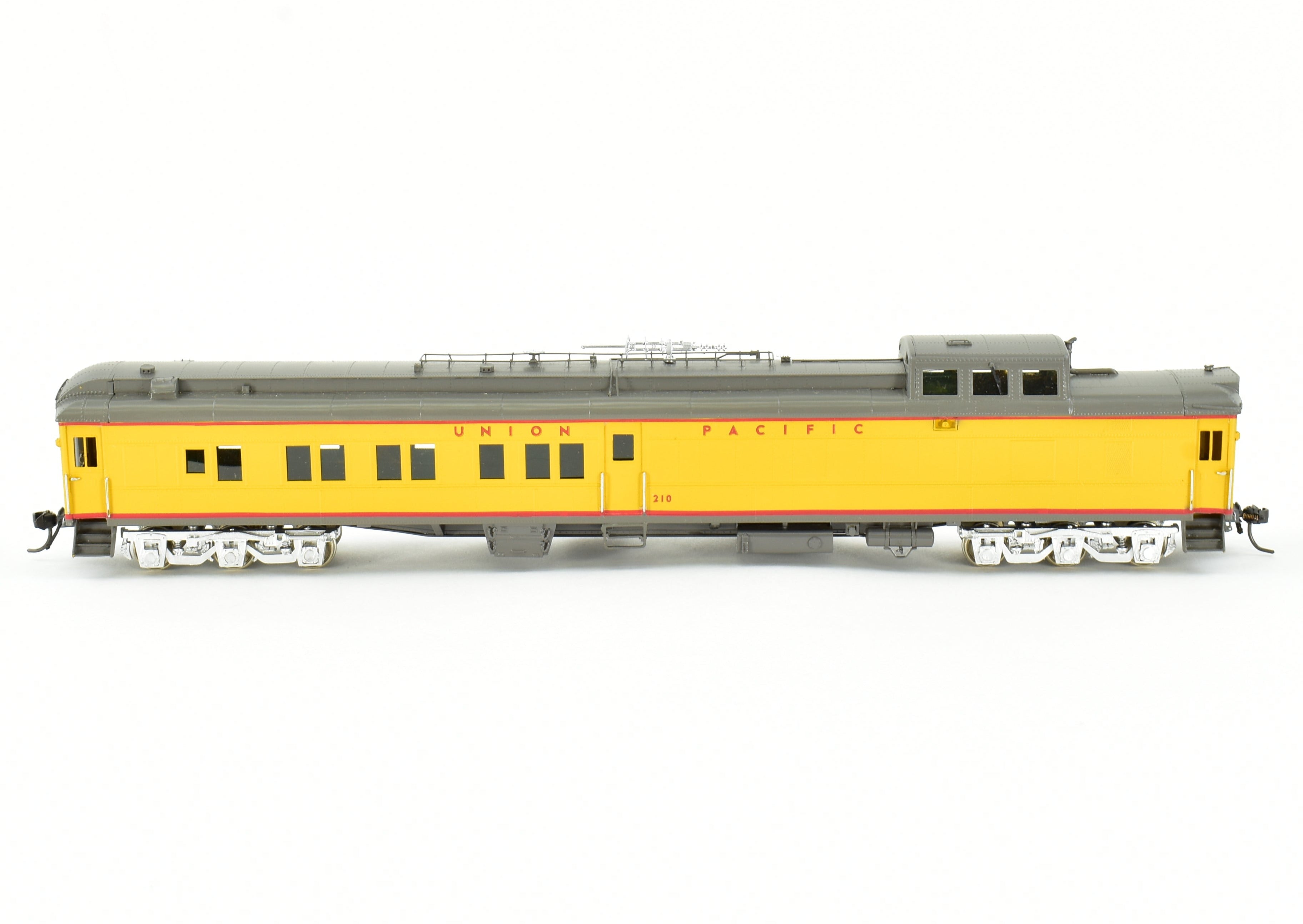 HO Scale Brass OMI - Overland Models, Inc. Union Pacific Dynamometer Car #210 in Original Configuration with Professional Painting for Model Railroading Enthusiasts