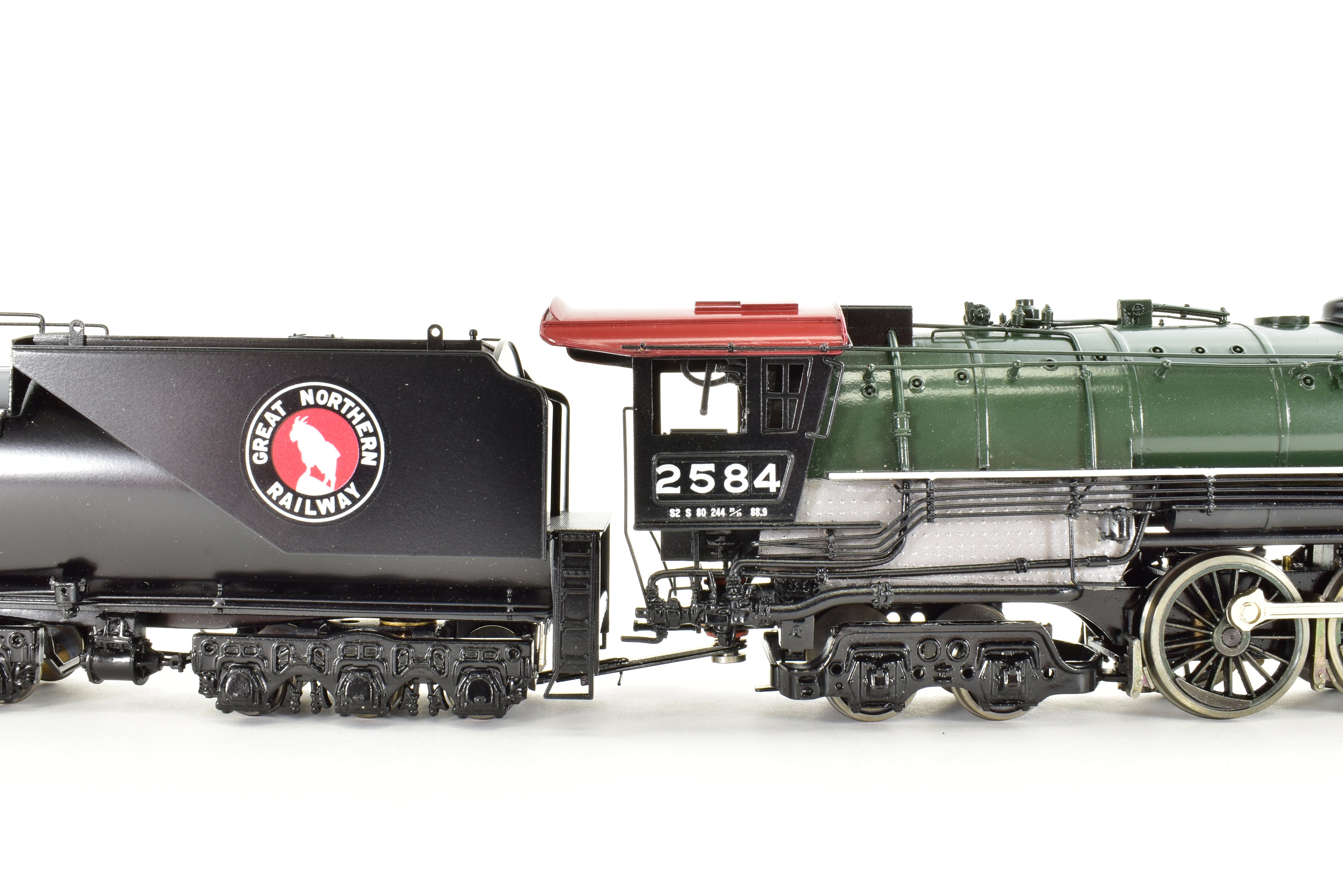 Rare 1987 HO Brass GN - Great Northern 4-8-4 Class S-2 Factory Painted Crown Model
