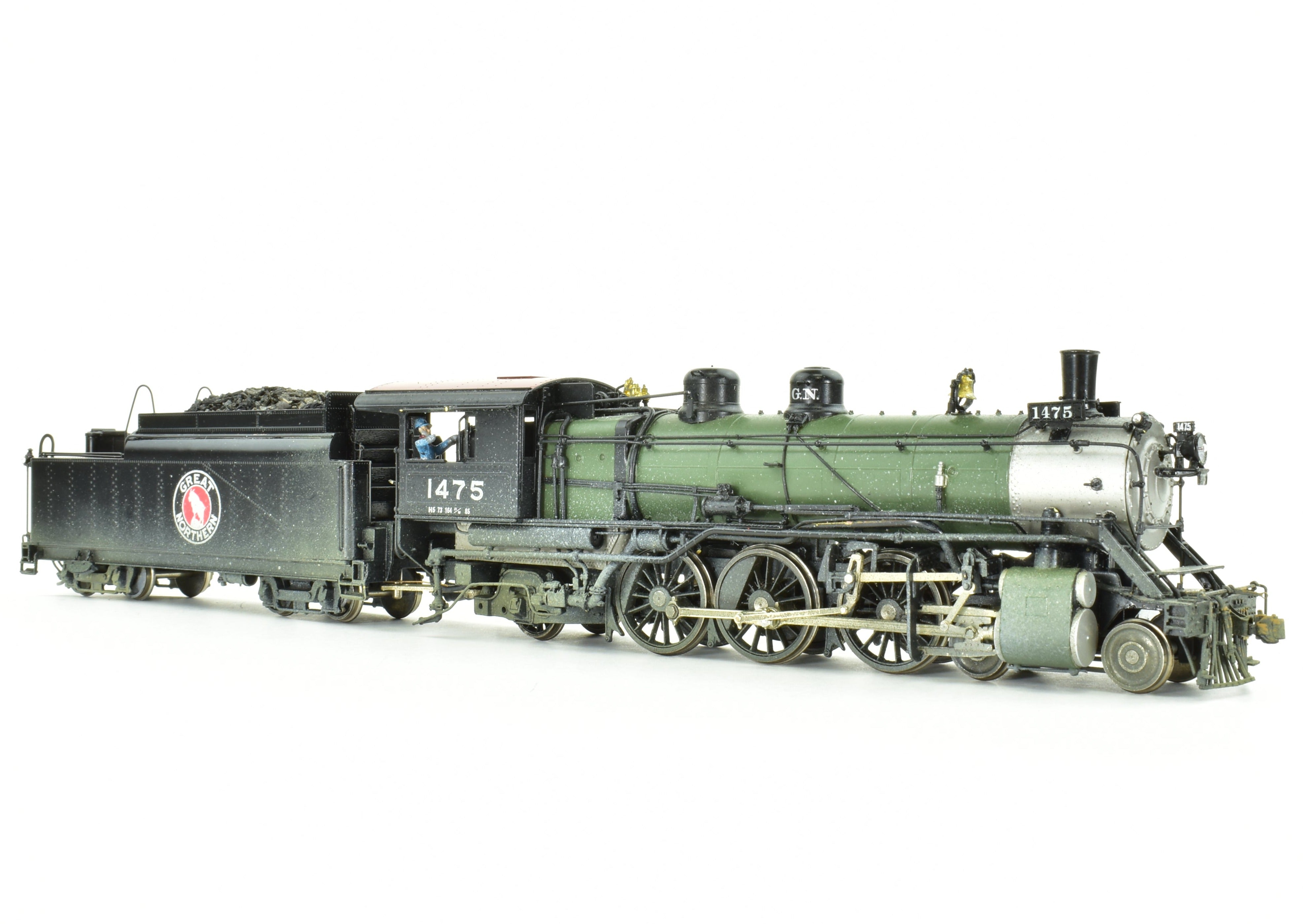 HO Scale Brass Oriental Limited Great Northern 4-6-2 Class H-6 Factory-Painted Model in Glacier Park Scheme, As-Is Condition