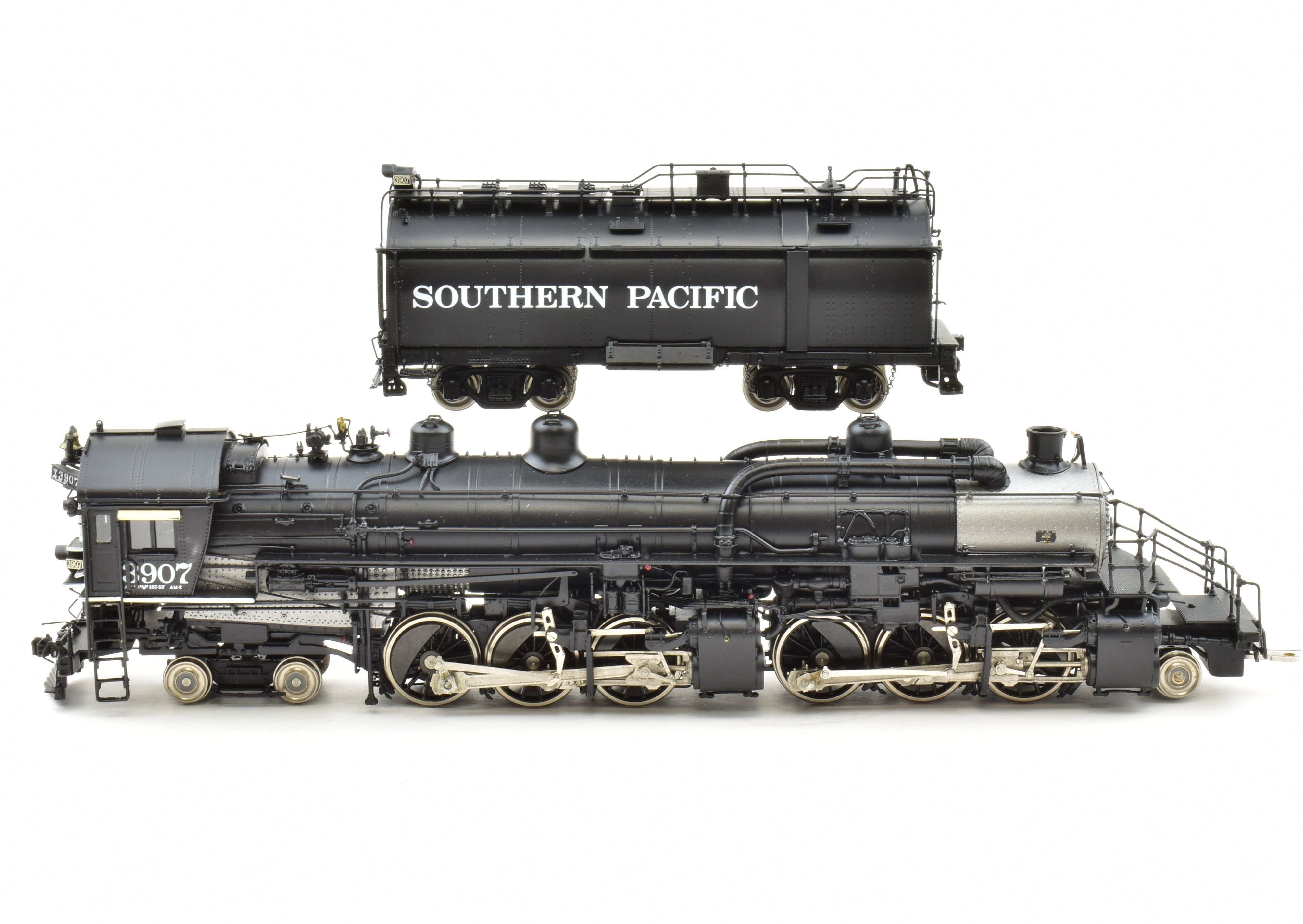 HO Scale Brass Key Imports Southern Pacific AM - 2 4 - 6 - 6 - 2 Cab Forward #3907 Post - War Model