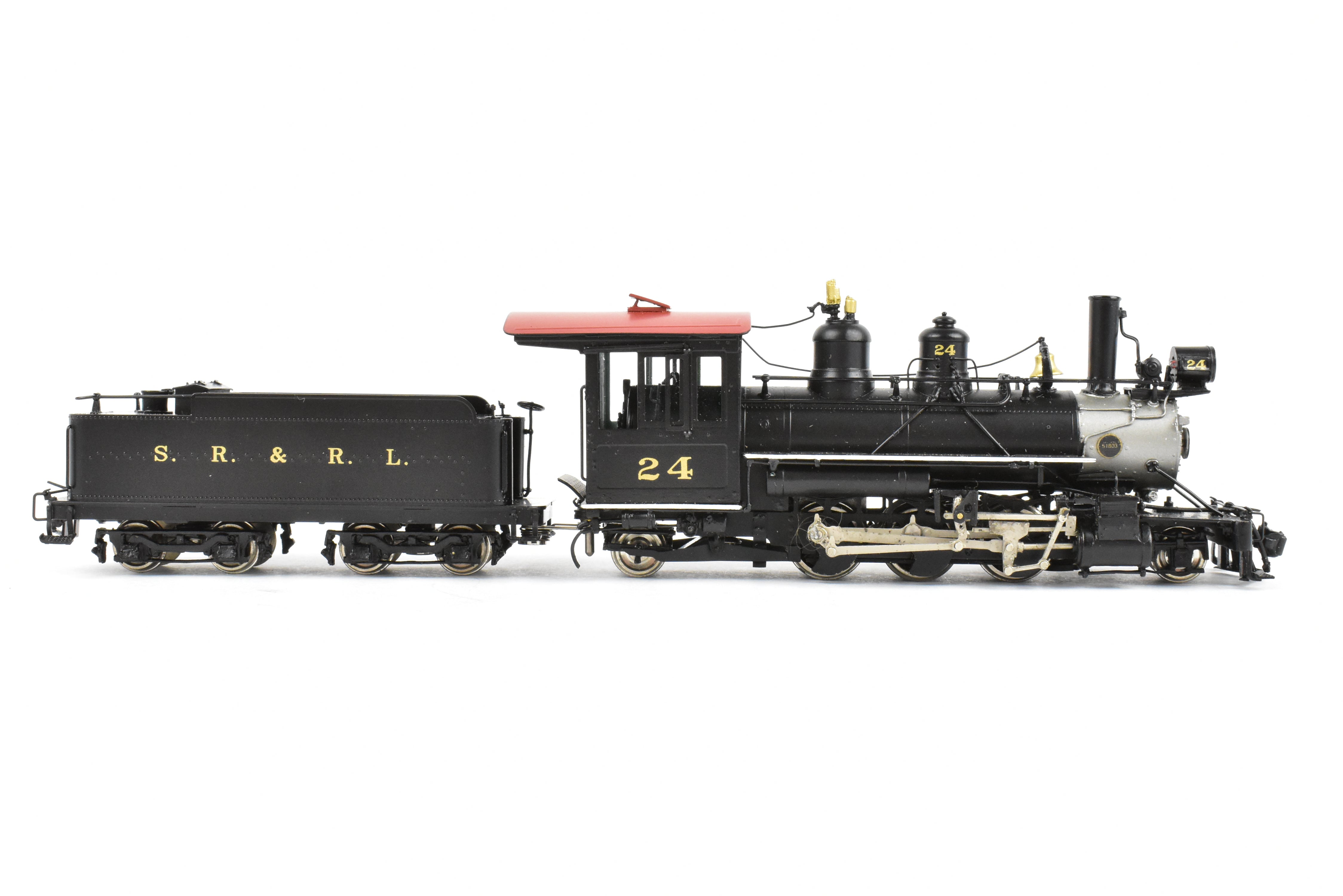 HOn30 Scale Brass Model Train & Trooper of Sandy River & Rangeley Lakes #24 2-6-2 FP - Ideal for Maine Narrow Gauge Enthusiasts
