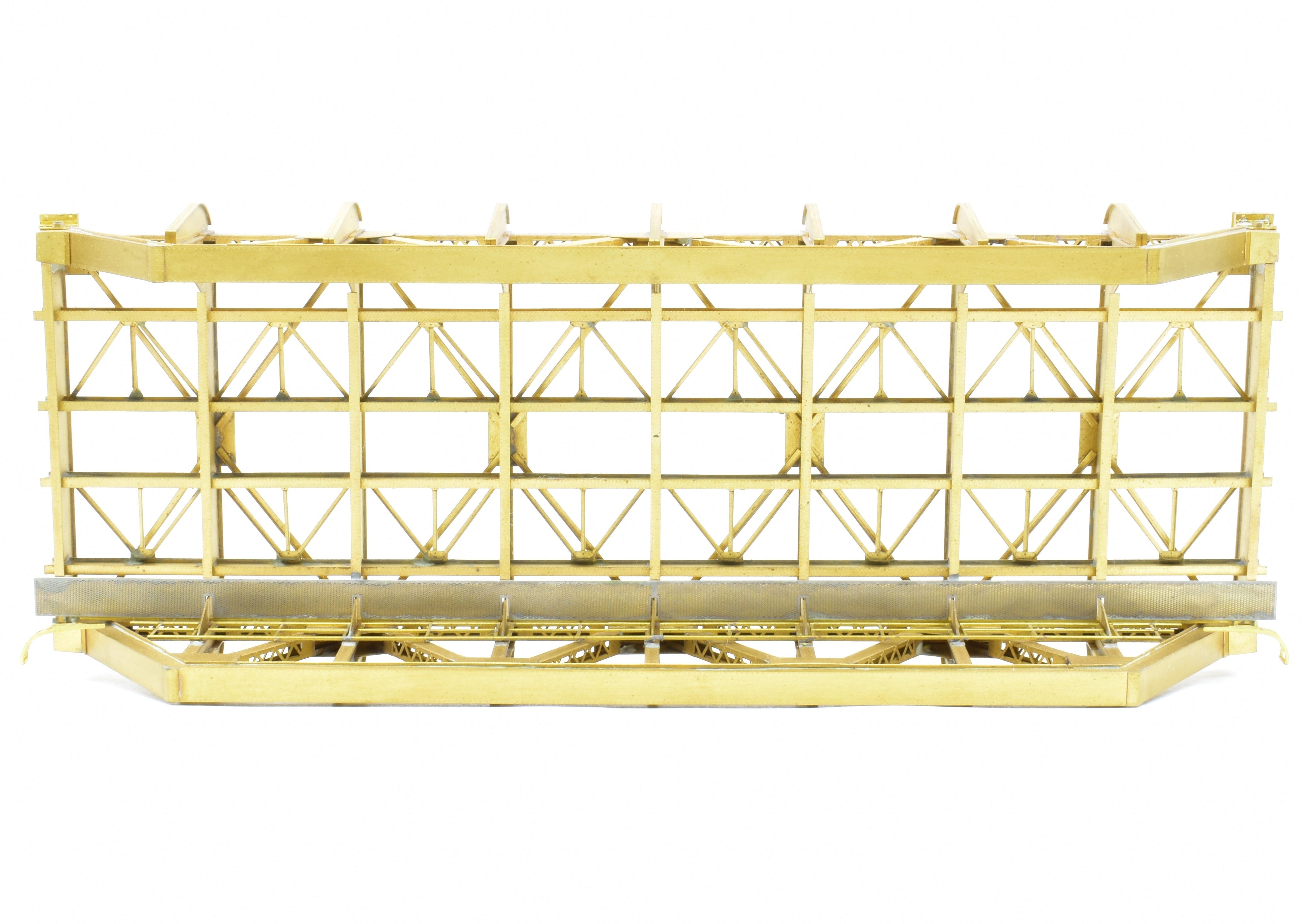 HO Scale Brass Overland Models, Inc. Pony Truss Thru Bridge 93 2-Track Type with Additional Braces for Model Railroads