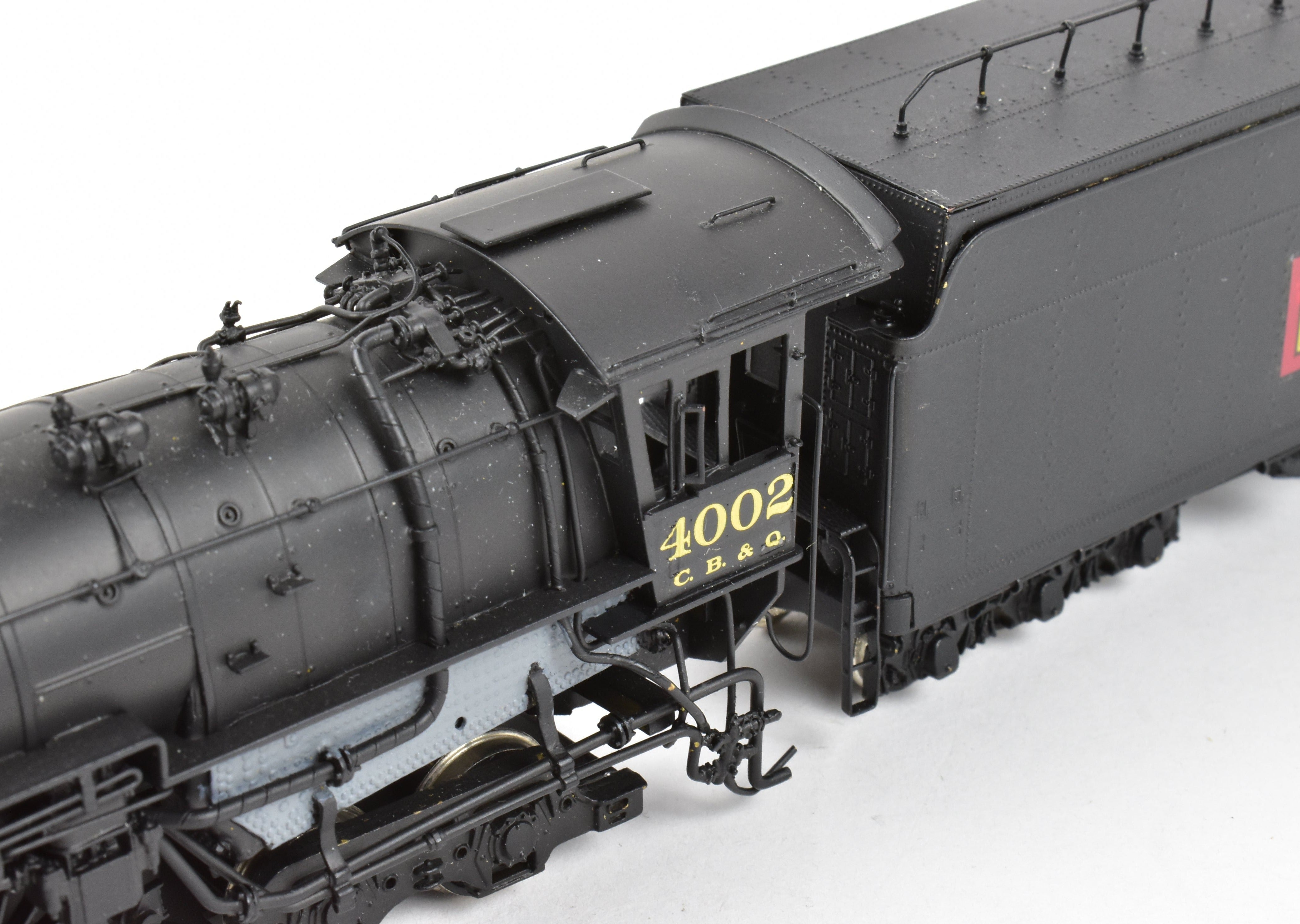 High - Quality HO Scale Brass Model Train - Sunset Models CB&Q - Burlington Route S - 4 4 - 6 - 4 Hudson Custom Painted Locomotive #4002