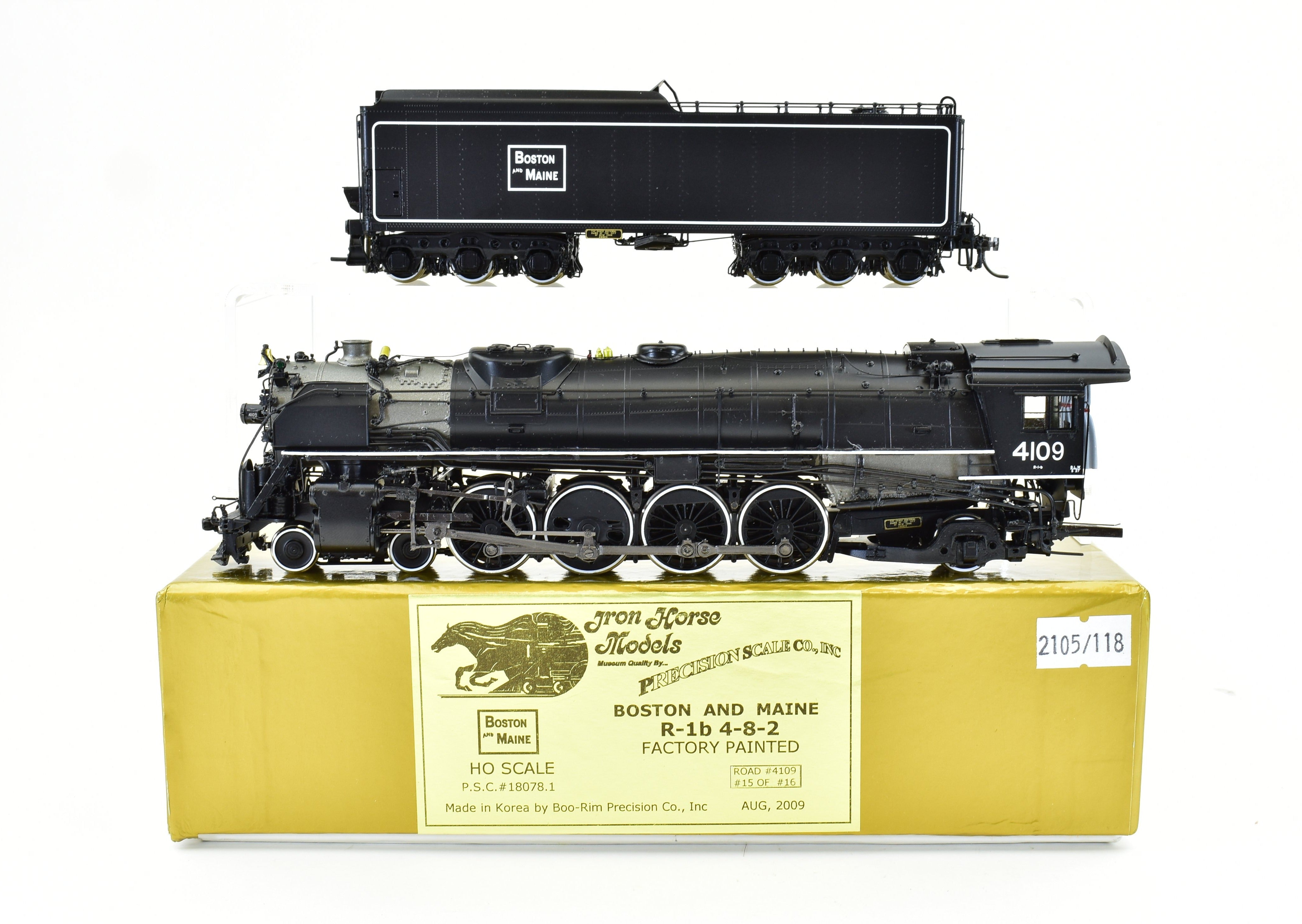 HO Scale Brass Precision Steam Locomotive - Precision Scale Co. B&M - Boston & Maine R - 1b 4 - 8 - 2 FP Model