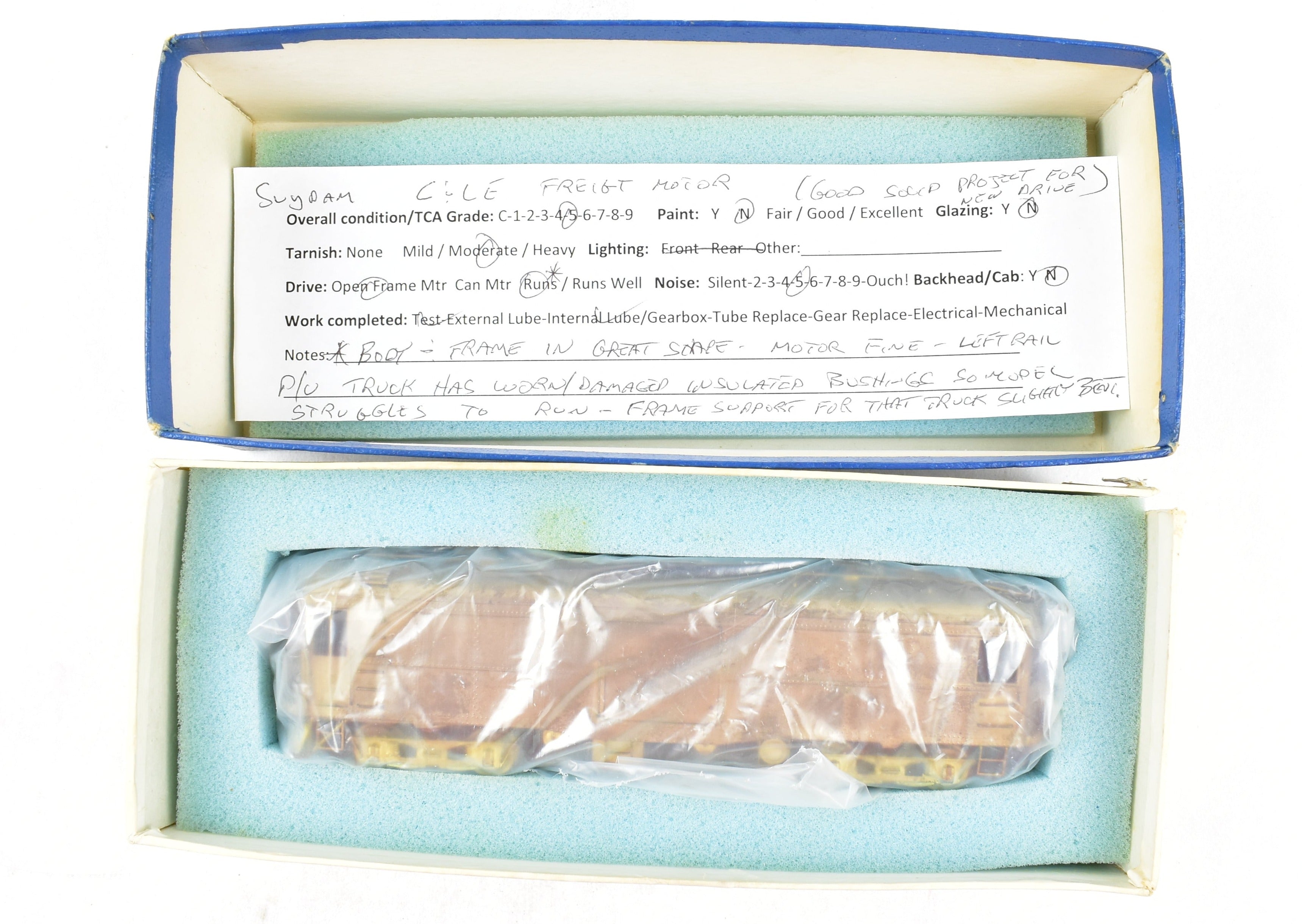 HO Scale Brass Ken Kidder Cincinnati & Lake Erie (C&LE) Box Cab Freight Motor Model in As-Is Condition