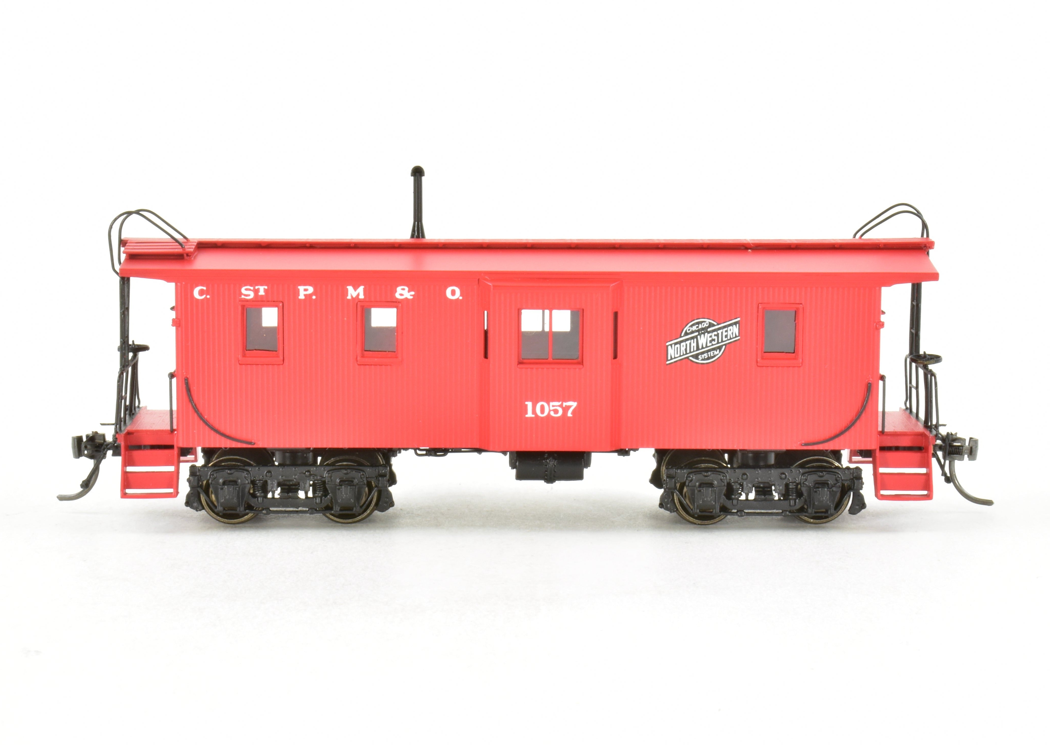 High - Quality HO Scale Brass Division Point Model - Chicago & North Western Standard Way Car Bay Window Type FP, Road Number 1057 by DVP