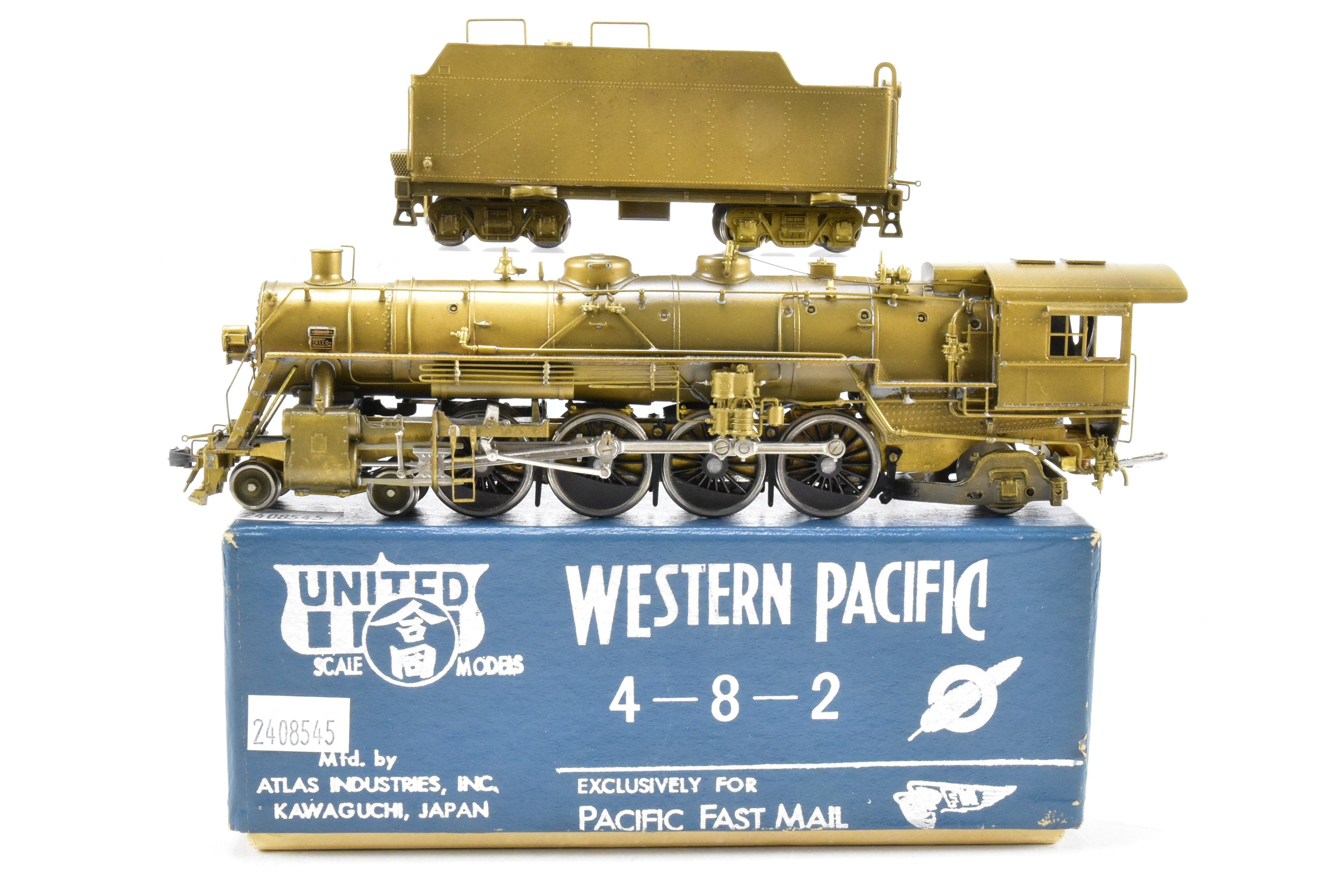 High - Quality HO Scale Brass Pacific Fast Mail (PFM) Model Train - United Western Pacific 4 - 8 - 2 MT - 44 Mountain Locomotive