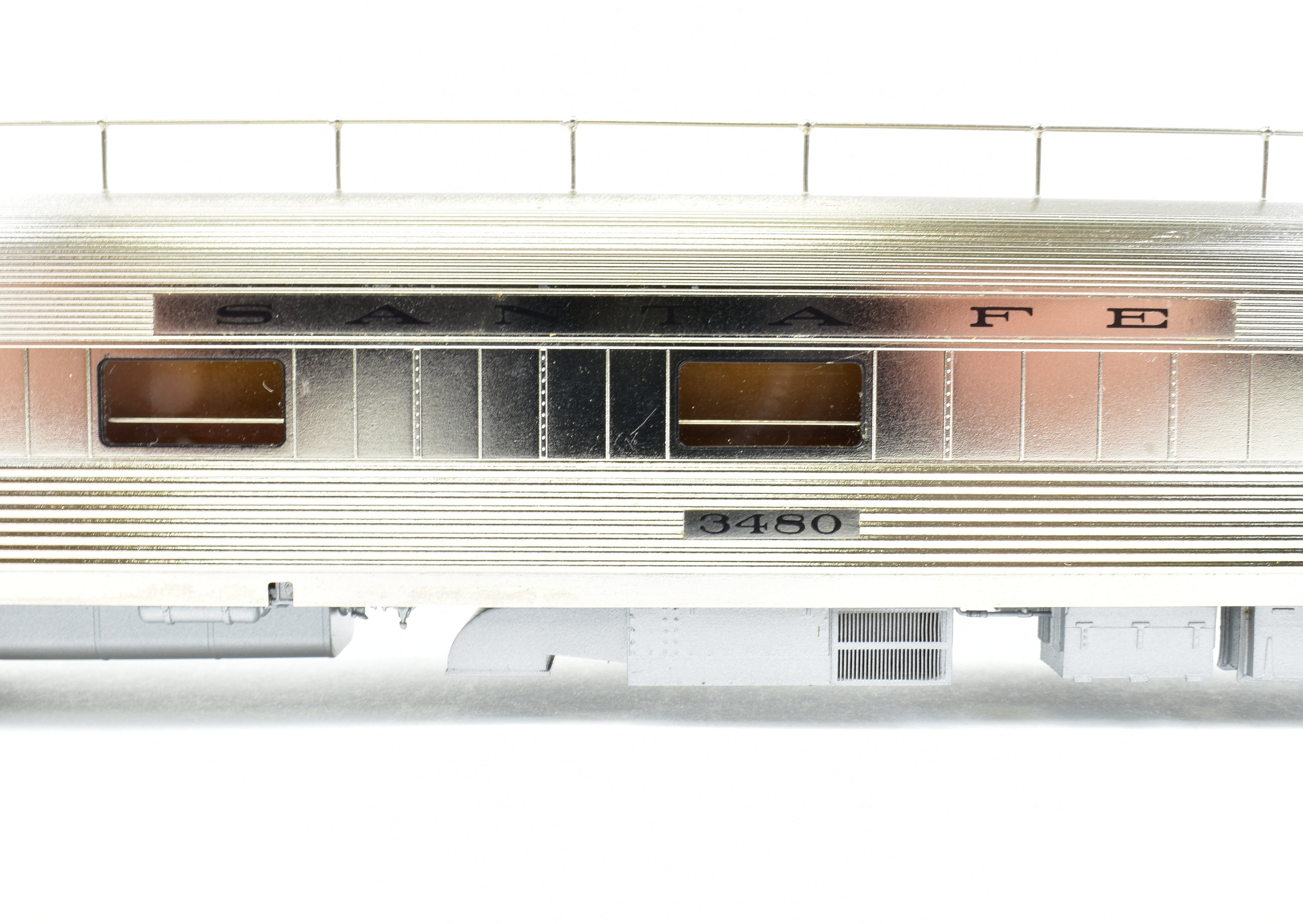 HO Scale Brass ATSF - Santa Fe Baggage Dorm Car #3480 by Overland Models
