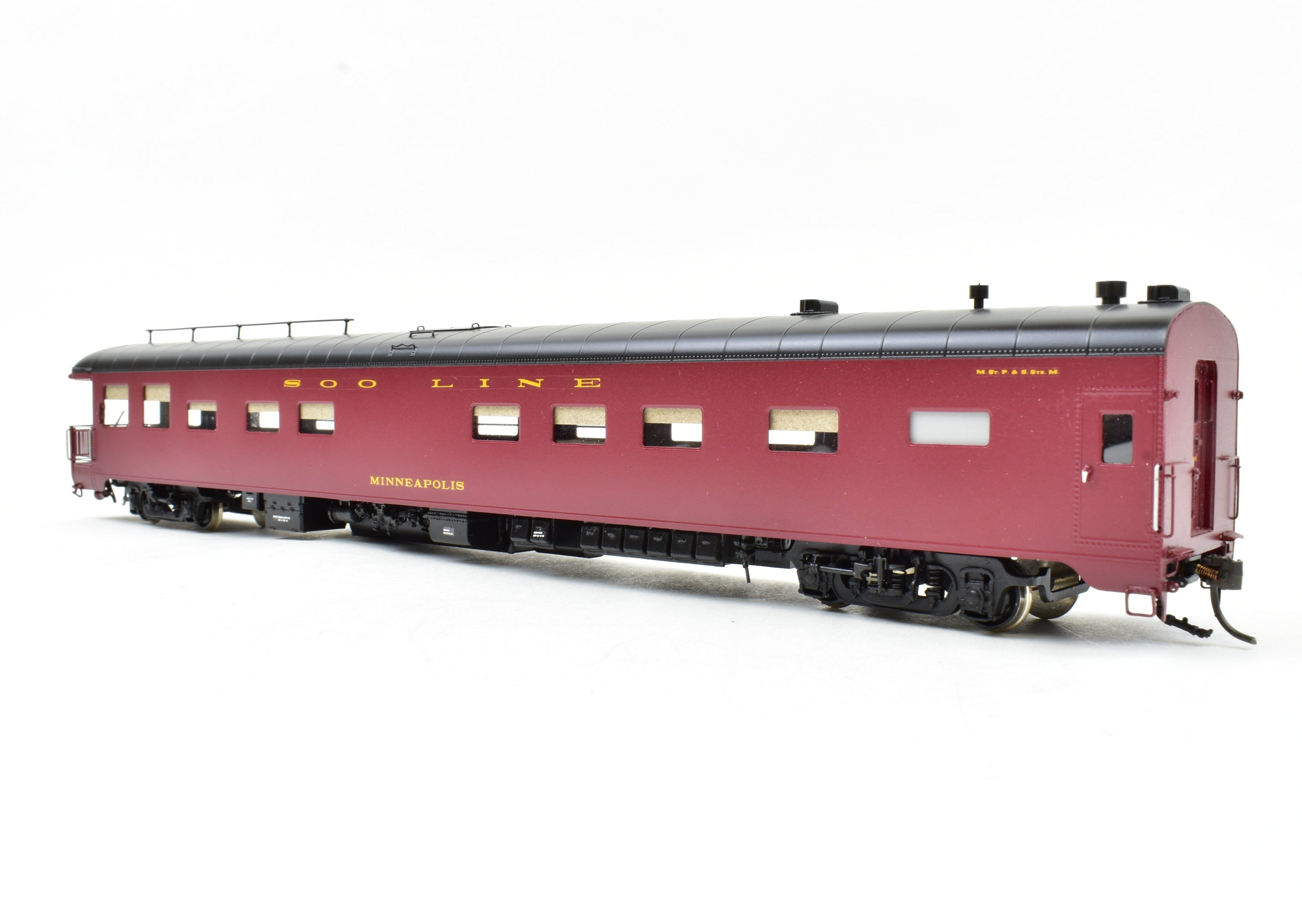 W&R Enterprises HO Brass Soo Line Business Car in Minneapolis Pro-Painted Finish