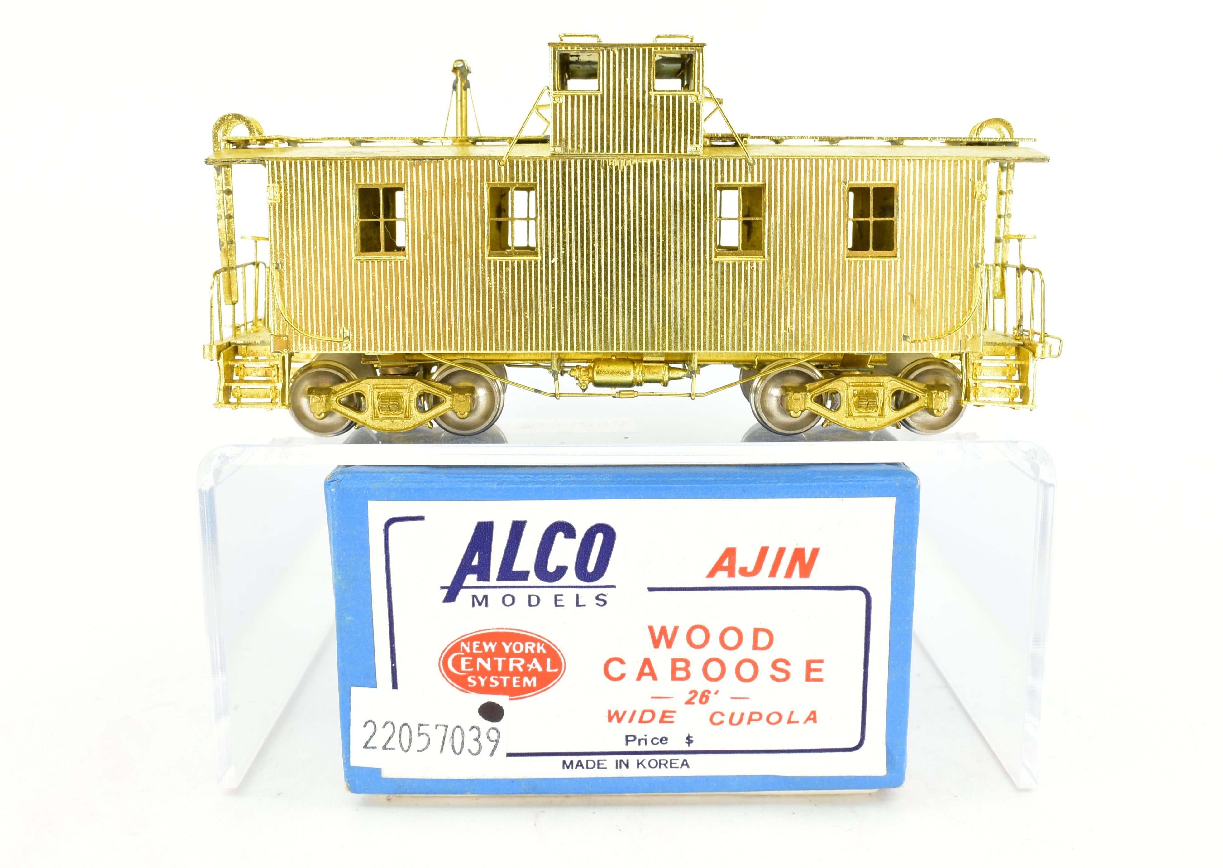HO Scale Brass Alco NYC - New York Central 28' Wide Cupola Wood Caboose Model