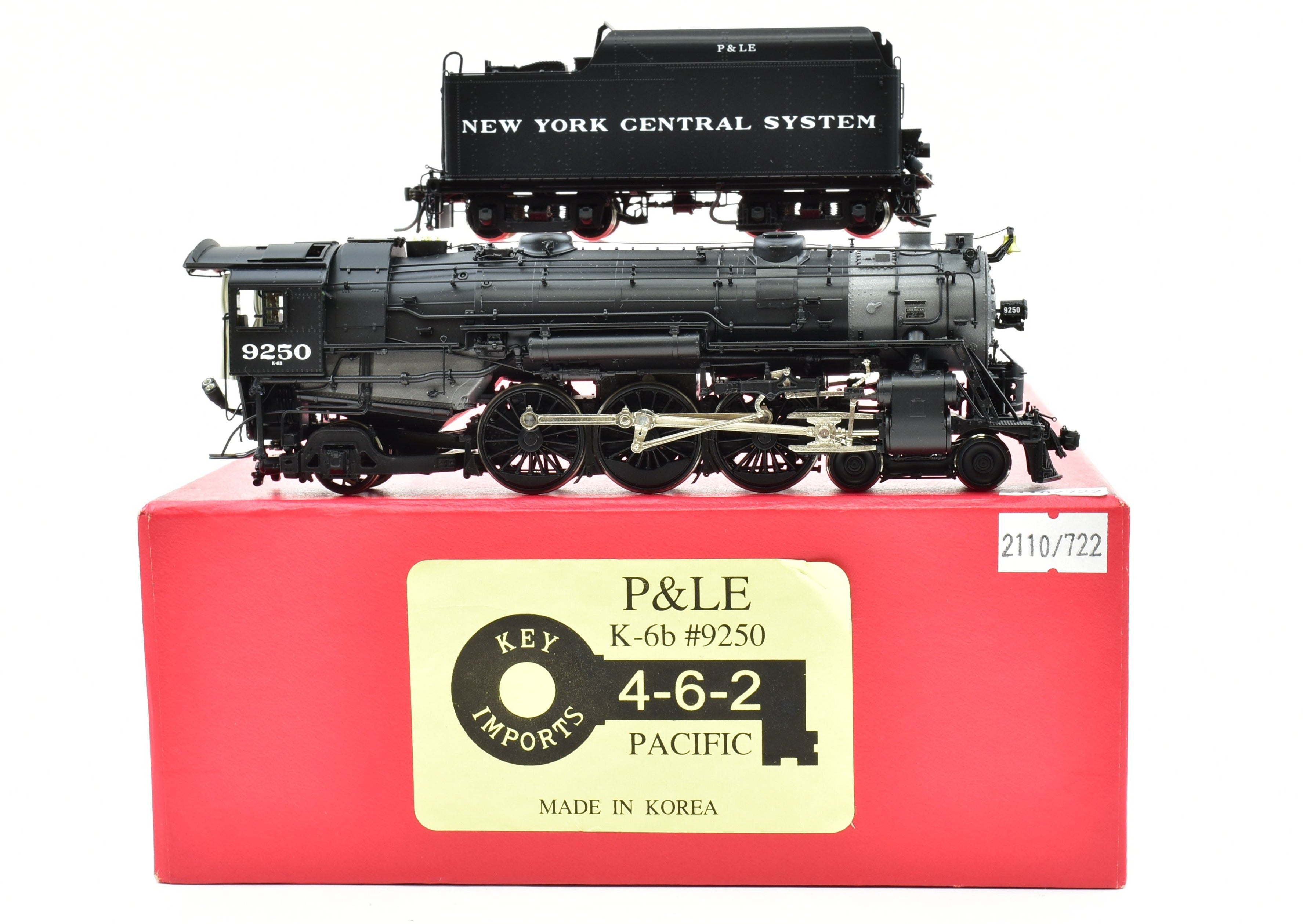 High - Quality HO Scale Brass Conventional Key Imports P&LE - Pittsburgh & Lake Erie K - 6b 4 - 6 - 2 Pacific Steam Locomotive FP #9250 Model
