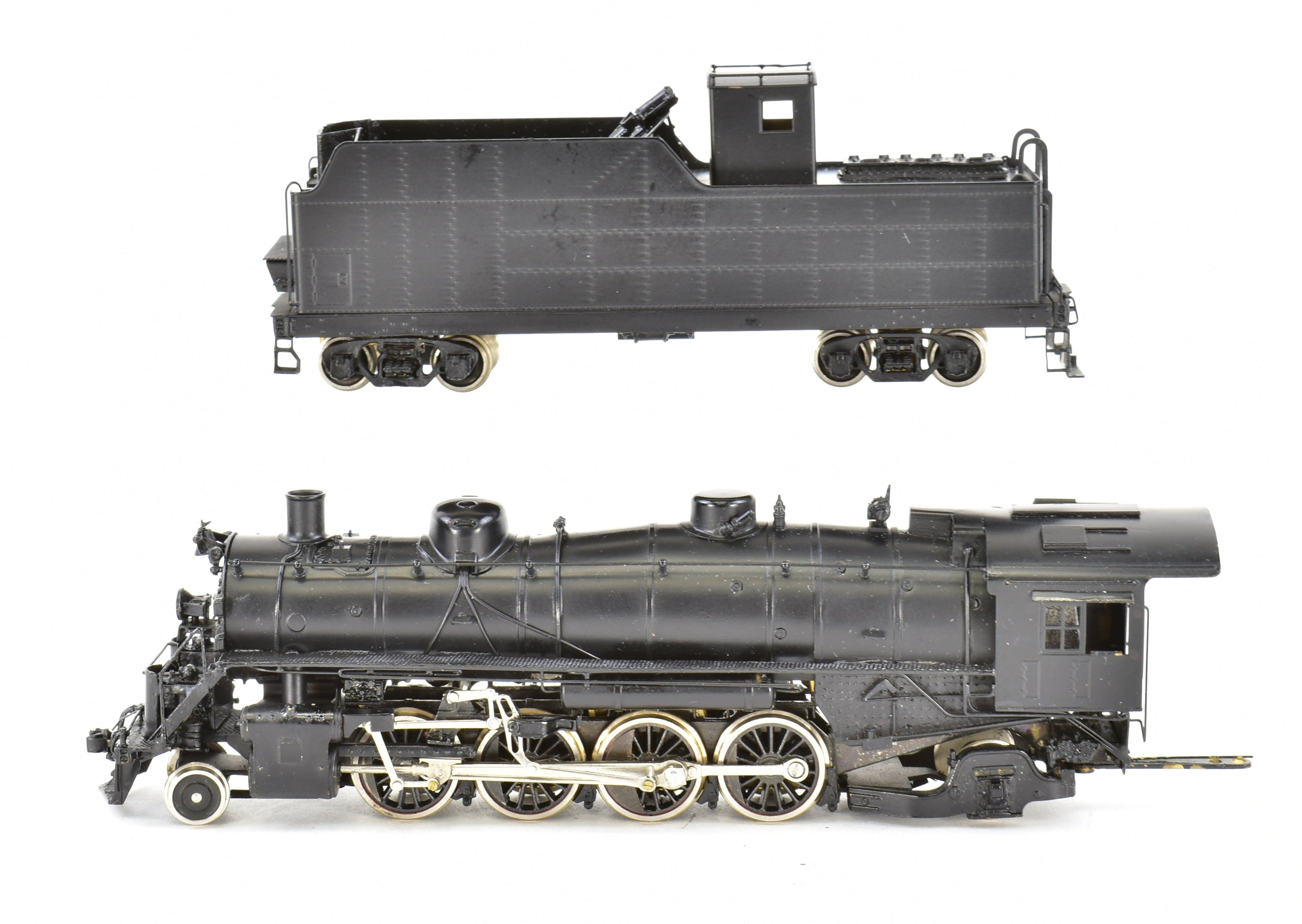HO Scale Brass Hallmark Midland Valley 2-8-2 #601 with All-Black Custom Paint
