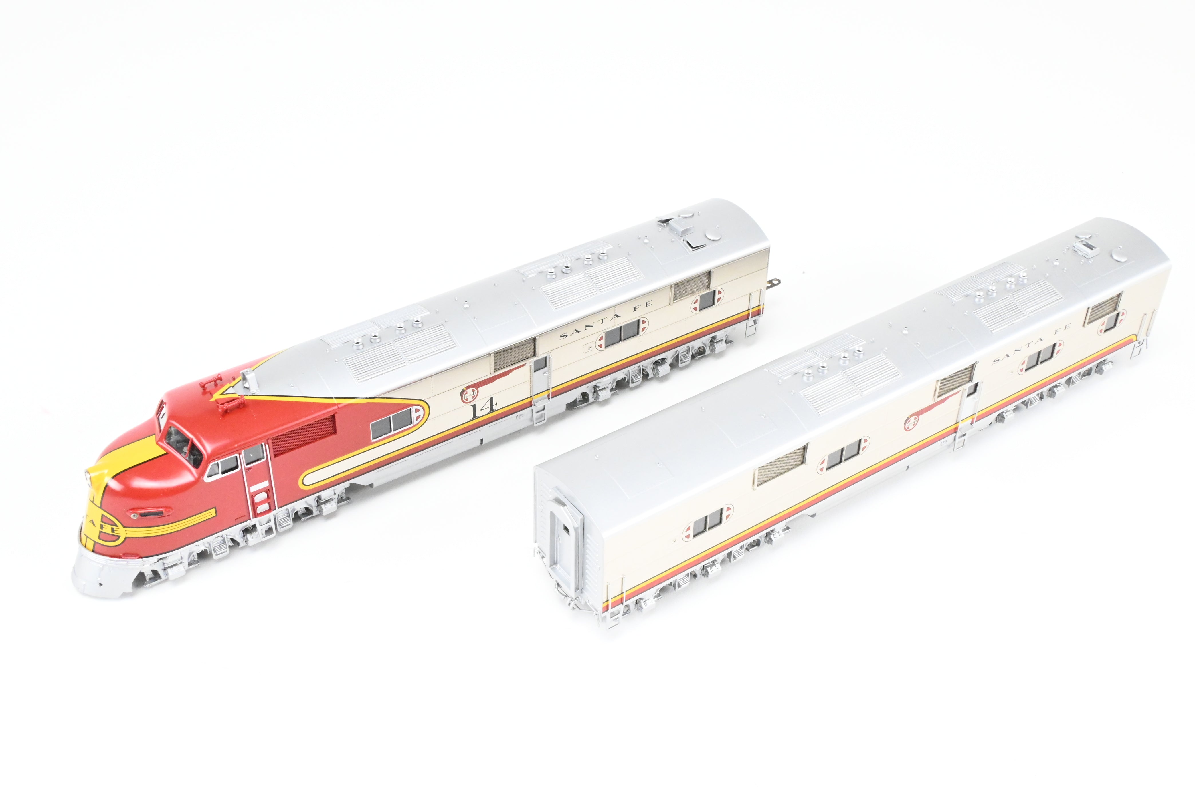 HO Scale Brass Conventional Cylinder - Challenger Imports ATSF - Santa Fe EMD E6 A/B Set with Plating and Painting, No. 14