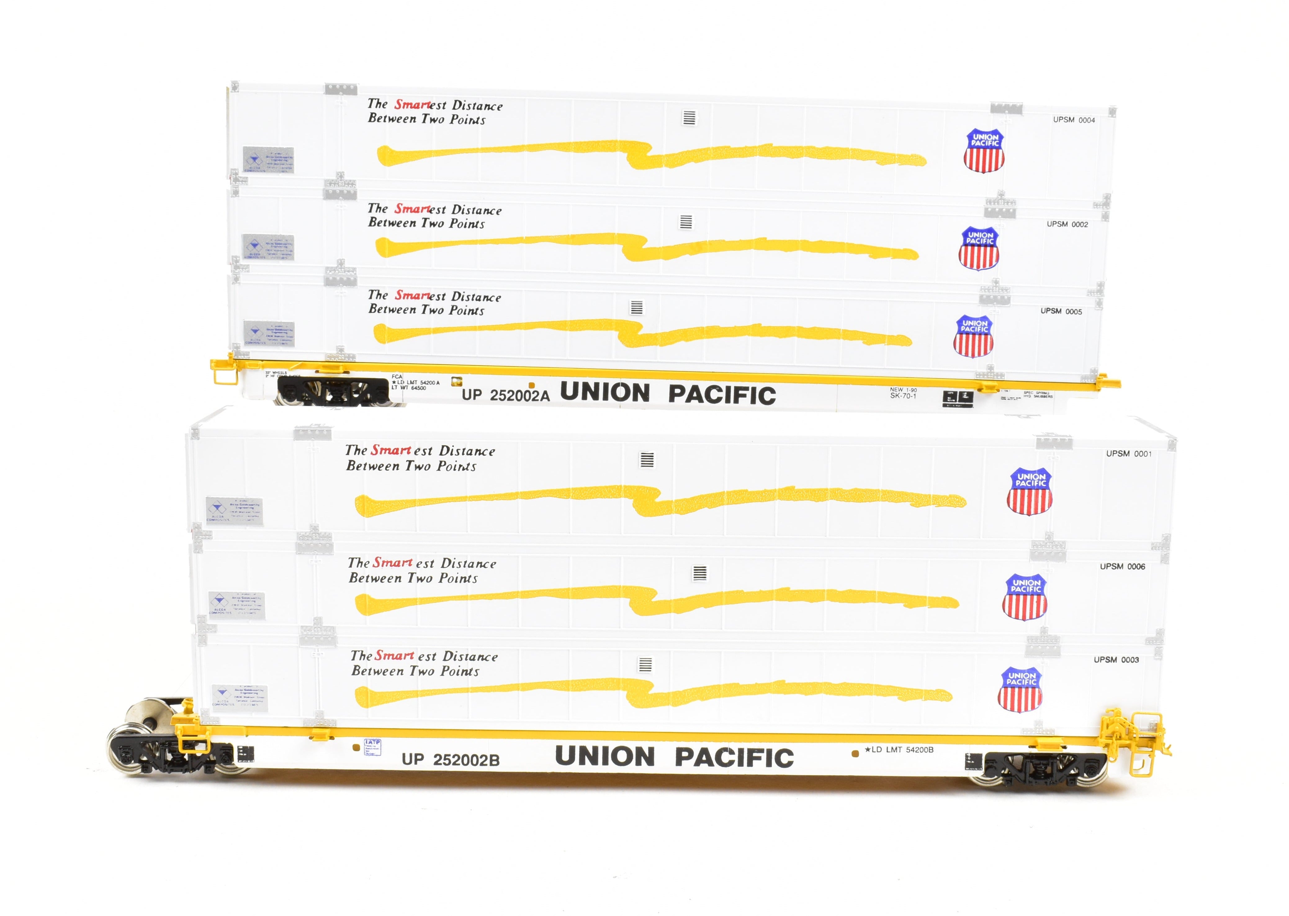 HO Brass Union Pacific Triple Stack Smart Car No. 252002A/B by Overland Models
